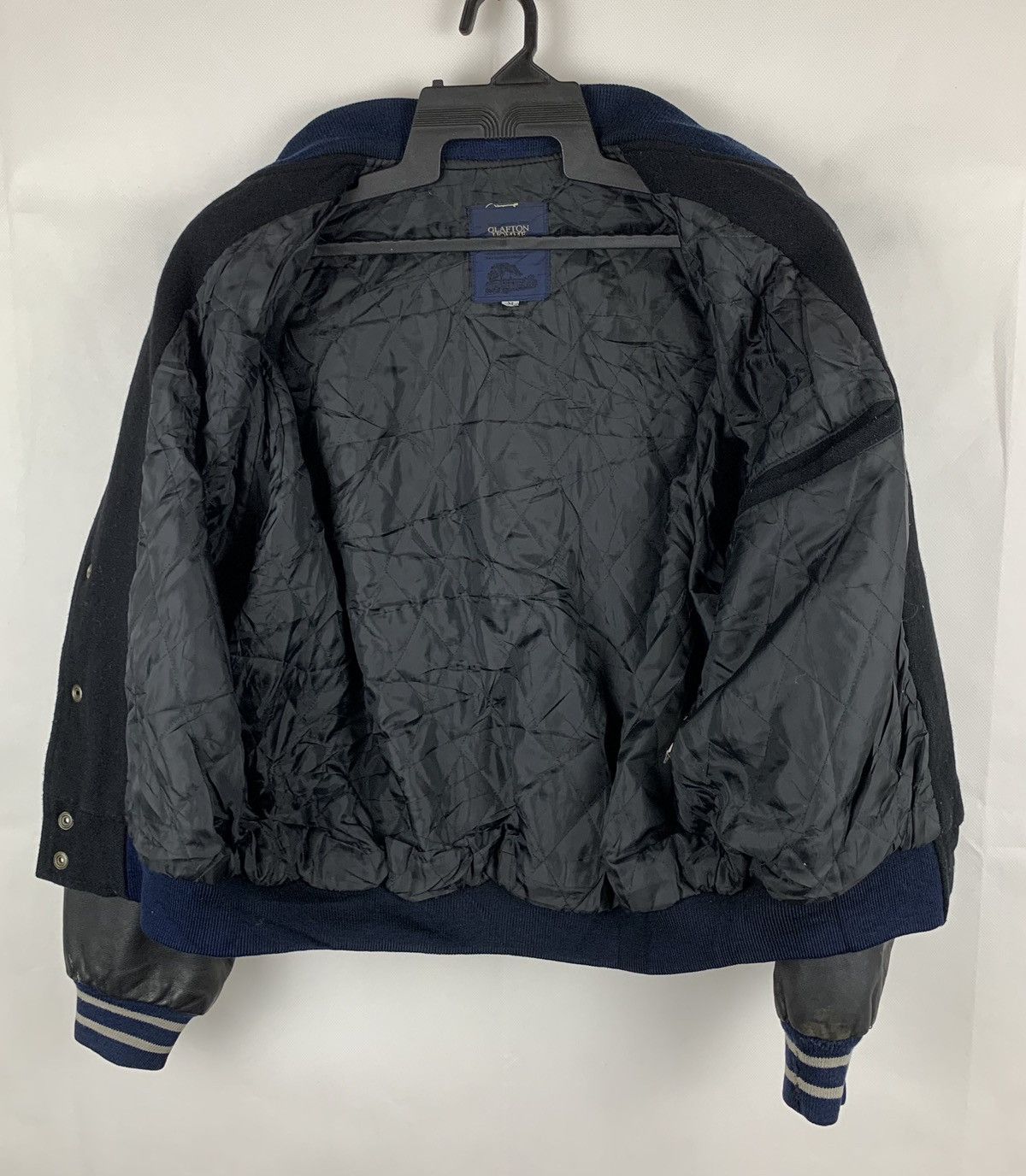 Japanese Brand Glafton Homme Leather Wool Varsity Jacket Size US M / EU 48-50 / 2 - 18 Thumbnail