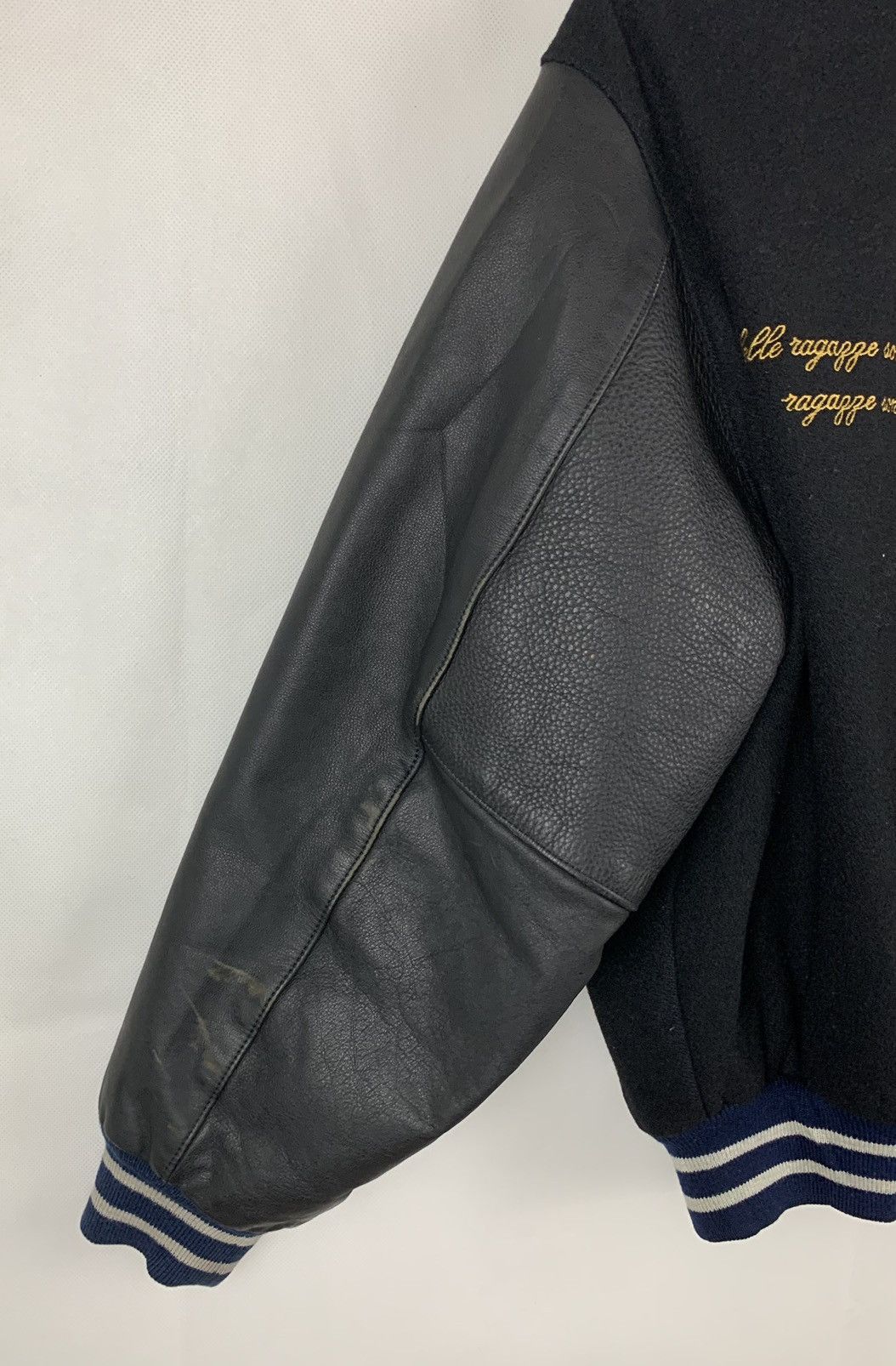 Japanese Brand Glafton Homme Leather Wool Varsity Jacket Size US M / EU 48-50 / 2 - 13 Thumbnail