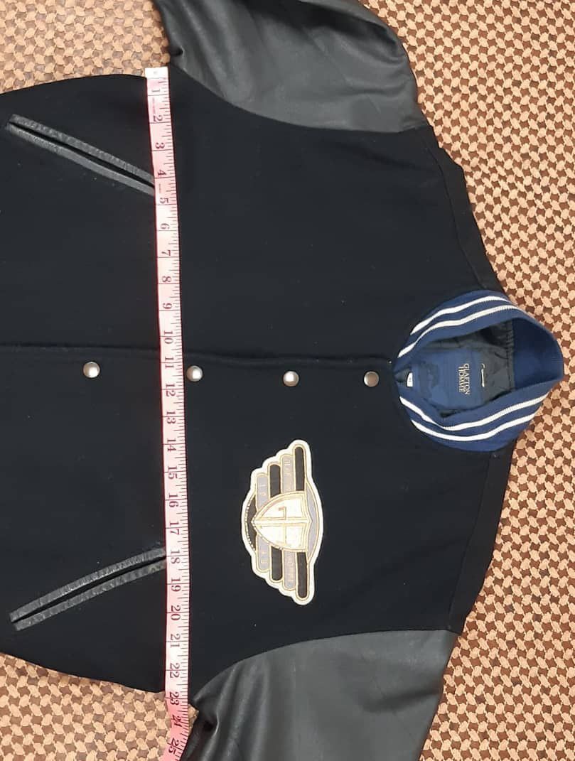 Japanese Brand Glafton Homme Leather Wool Varsity Jacket Size US M / EU 48-50 / 2 - 22 Thumbnail