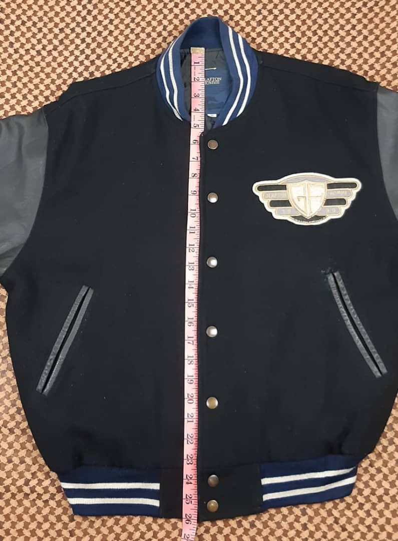 Japanese Brand Glafton Homme Leather Wool Varsity Jacket Size US M / EU 48-50 / 2 - 23 Thumbnail