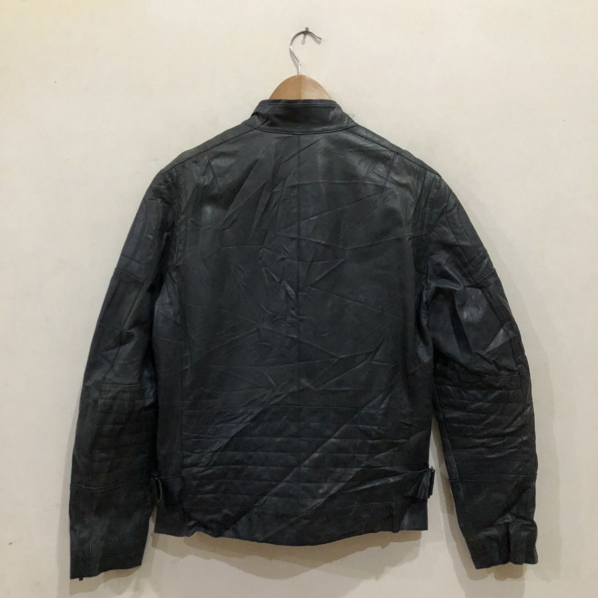 Japanese Brand 🔥VINTAGE GENUINE LEATHER JACKET CAFE RACER BIKER LANVIN Size US M / EU 48-50 / 2 - 7 Thumbnail