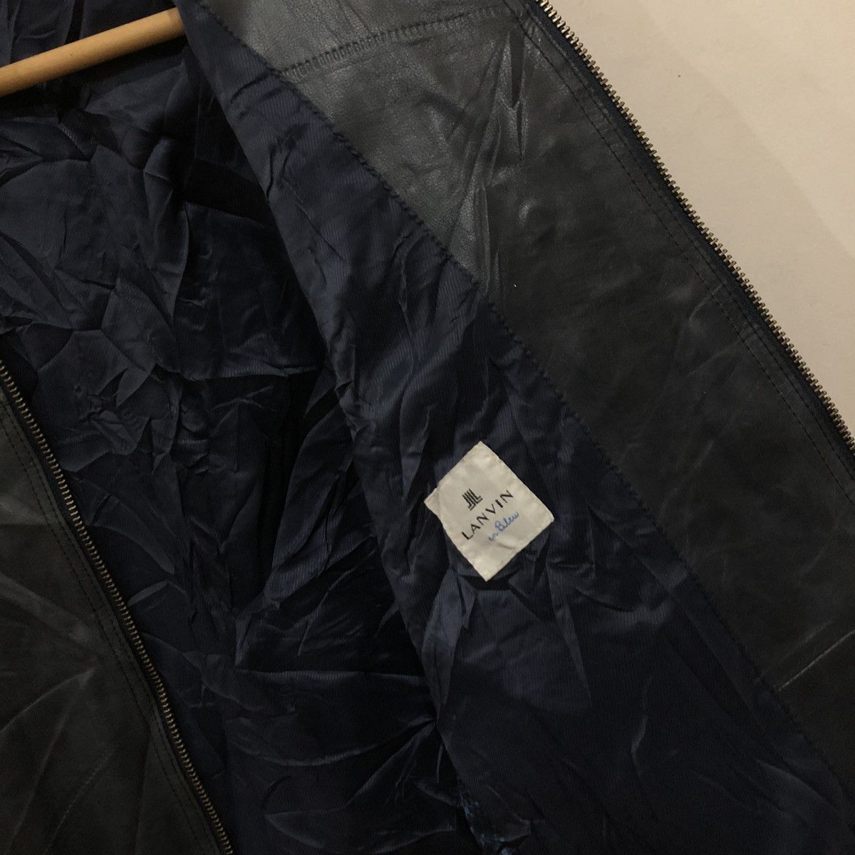 Japanese Brand 🔥VINTAGE GENUINE LEATHER JACKET CAFE RACER BIKER LANVIN Size US M / EU 48-50 / 2 - 10 Thumbnail