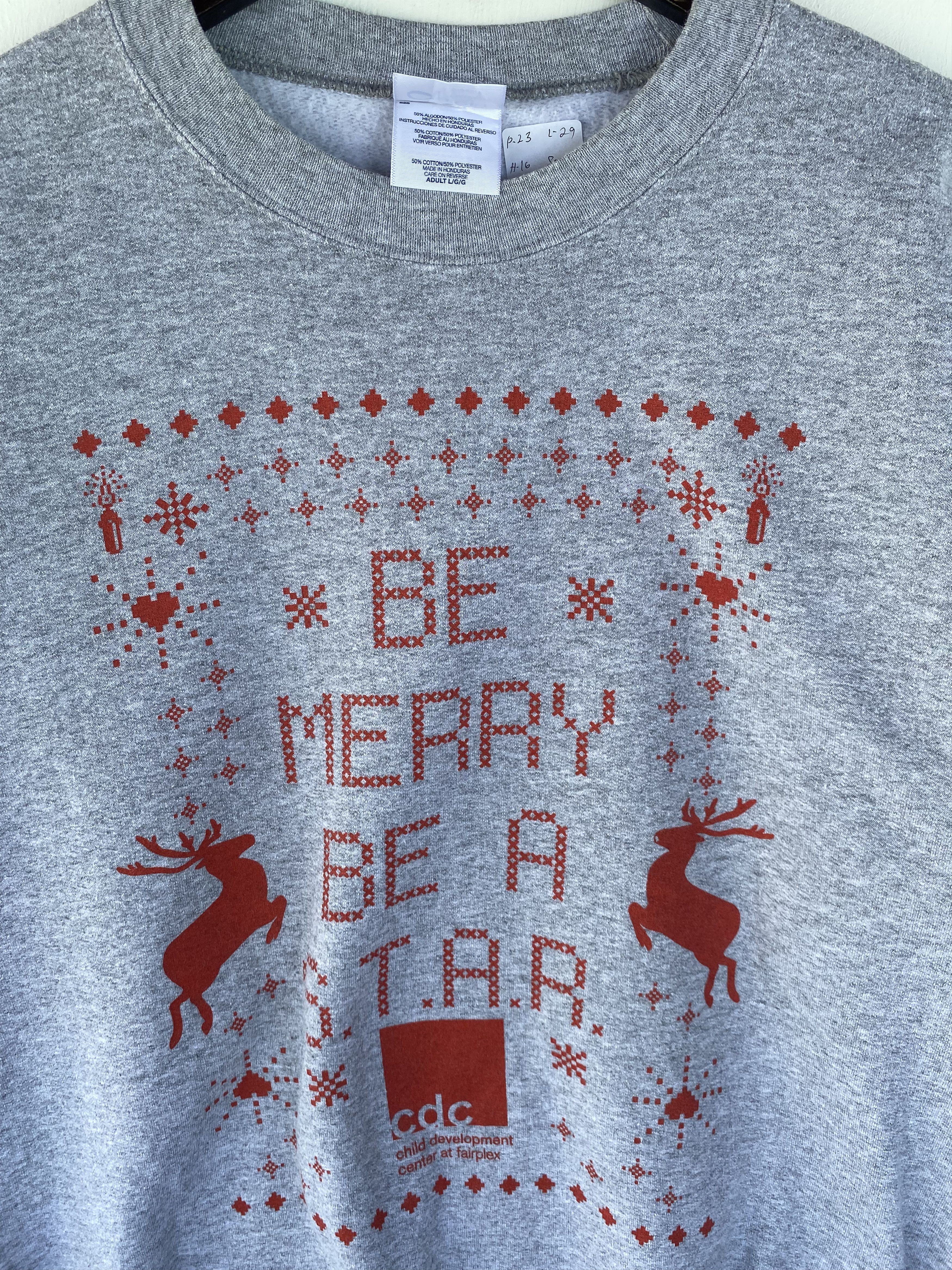 Vintage VINTAGE MERRY CHRISTMAS rare sweatshirt Size US L / EU 52-54 / 3 - 3 Thumbnail