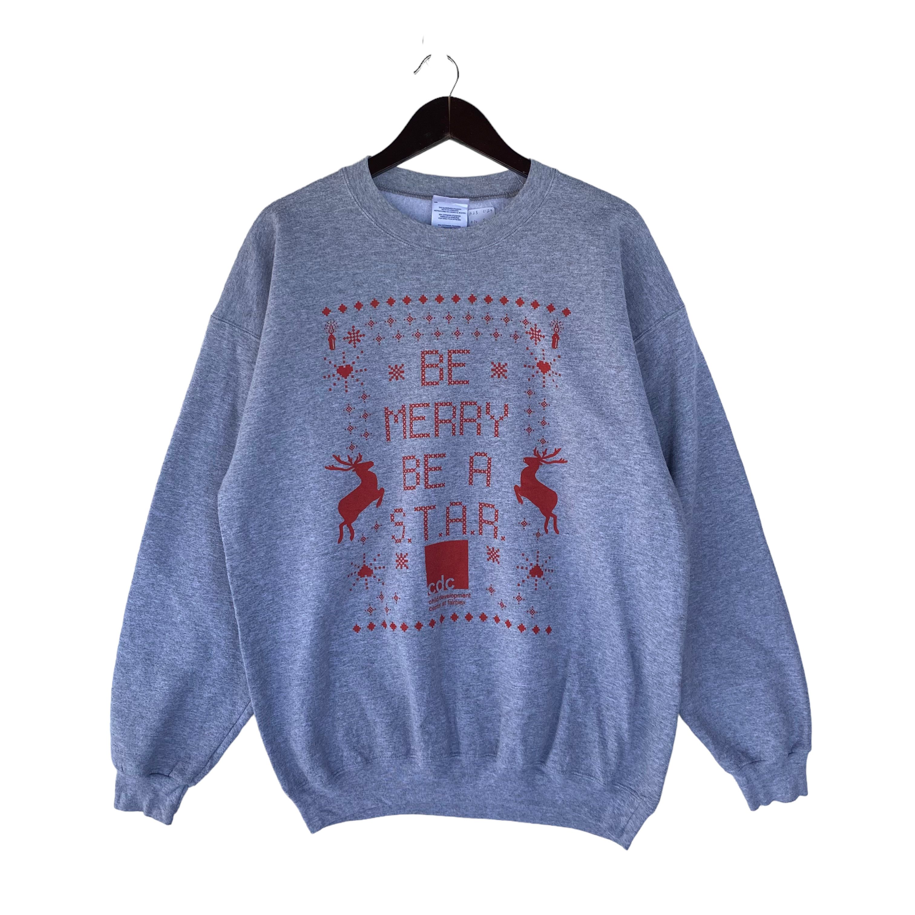 Vintage VINTAGE MERRY CHRISTMAS rare sweatshirt Size US L / EU 52-54 / 3 - 1 Thumbnail