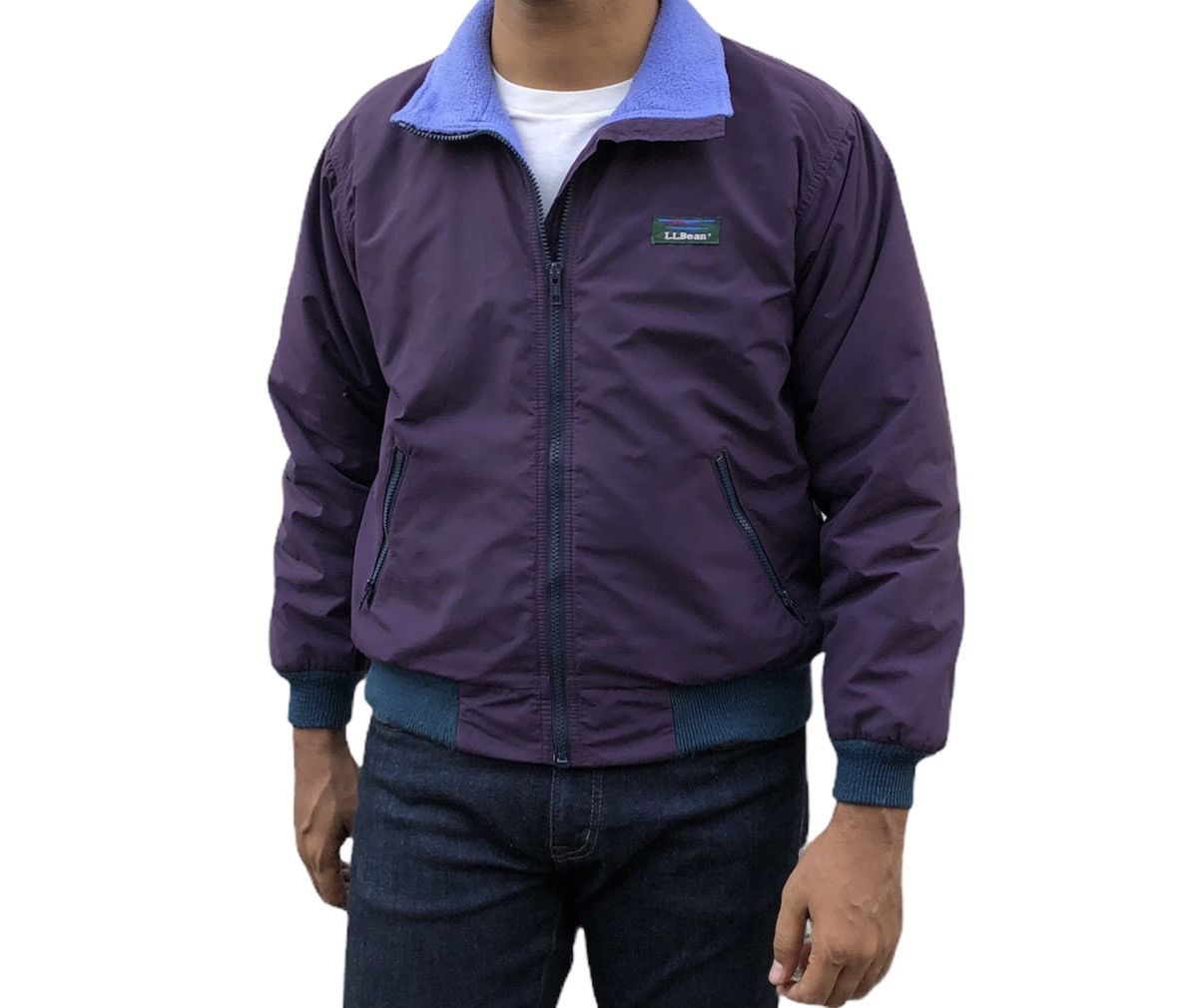 L.L. Bean 🔥Vintage L. L. Bean Men Warm-Up Fleece Lined Bomber Jacket Size US M / EU 48-50 / 2 - 2 Thumbnail