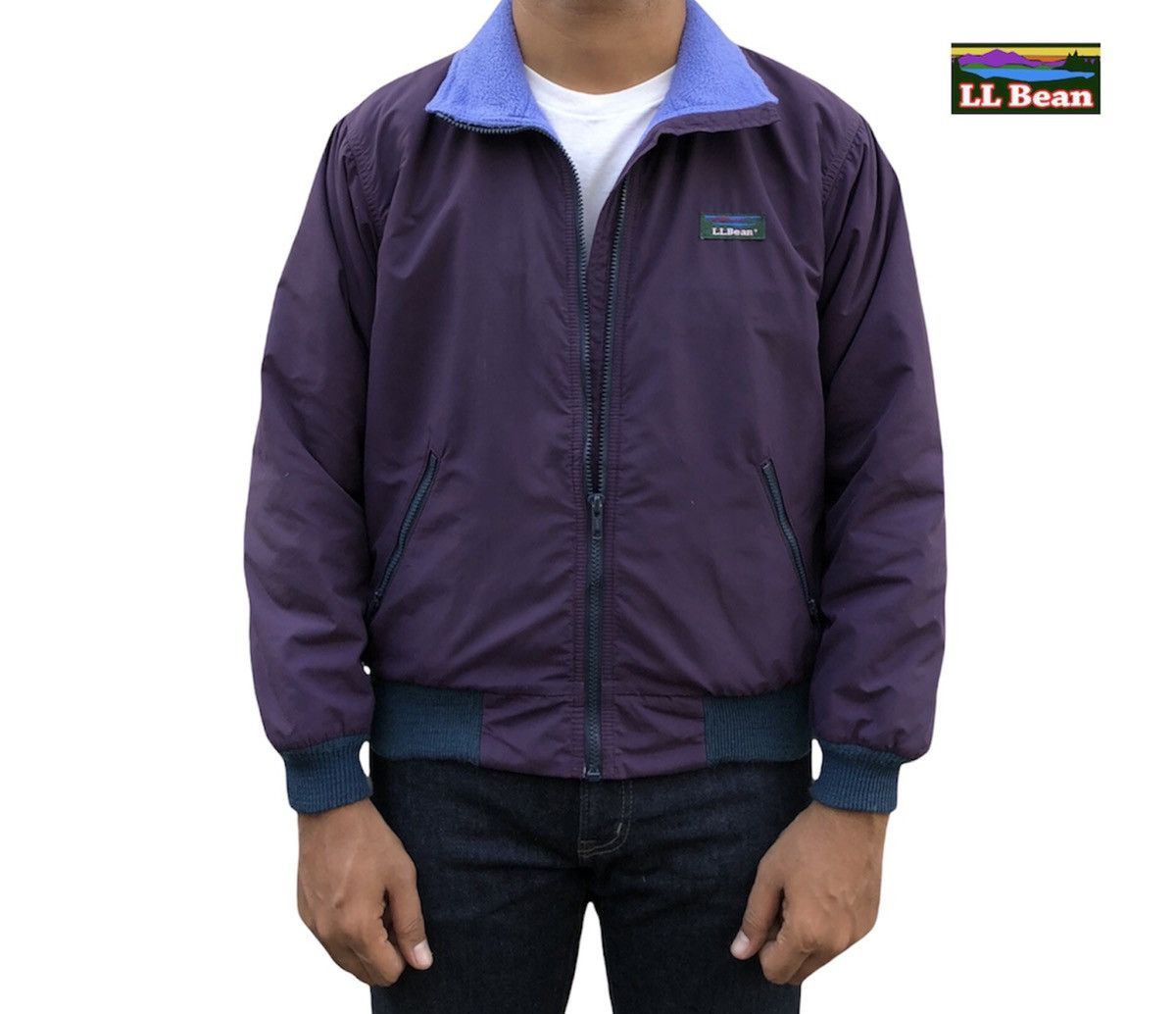 L.L. Bean 🔥Vintage L. L. Bean Men Warm-Up Fleece Lined Bomber Jacket Size US M / EU 48-50 / 2 - 1 Thumbnail