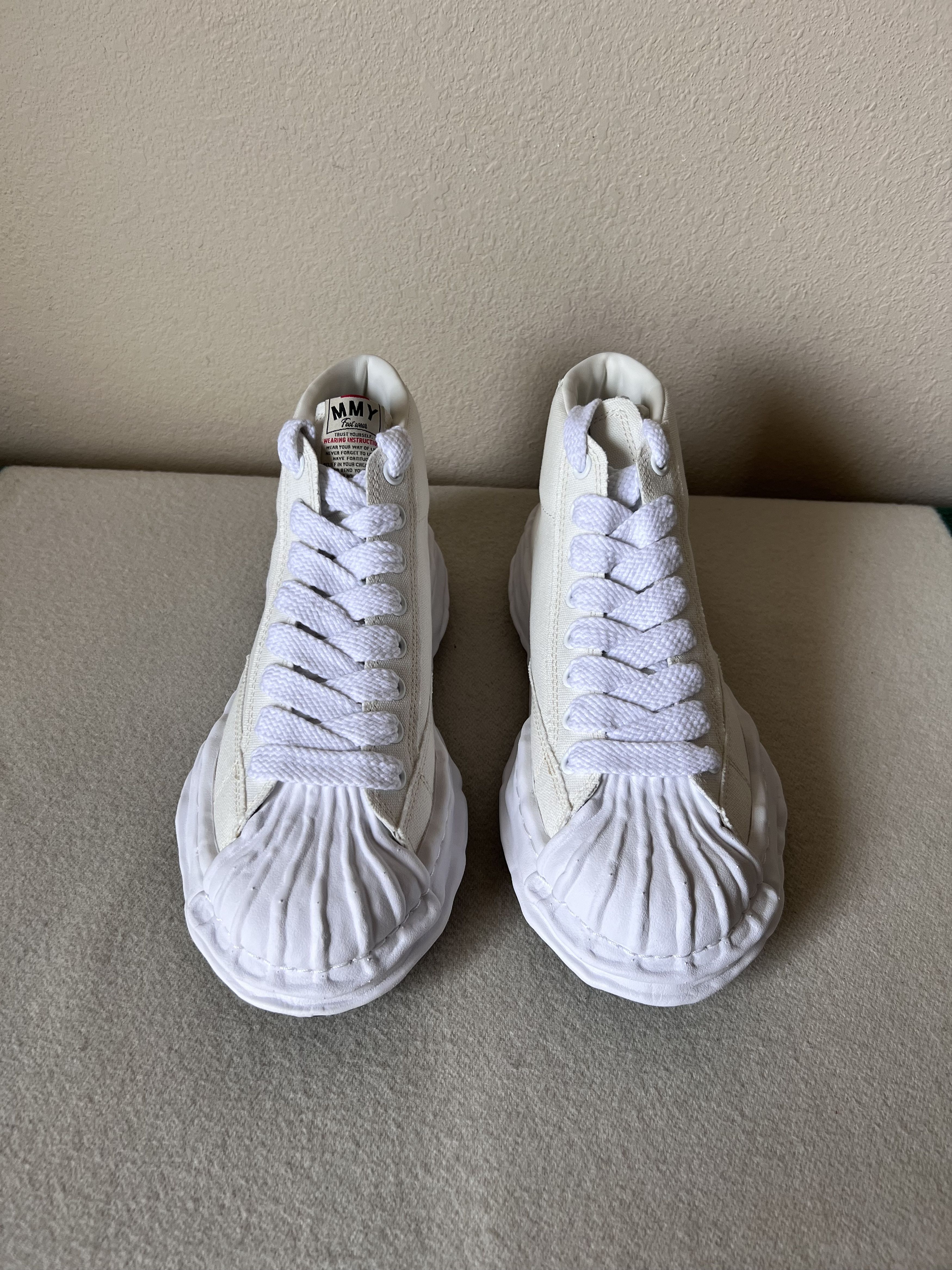 Maison MIHARA YASUHIRO Maison Mihara Yasuhiro OG Sole Blakey High in White Canvas Size US 10 / EU 43 - 4 Thumbnail