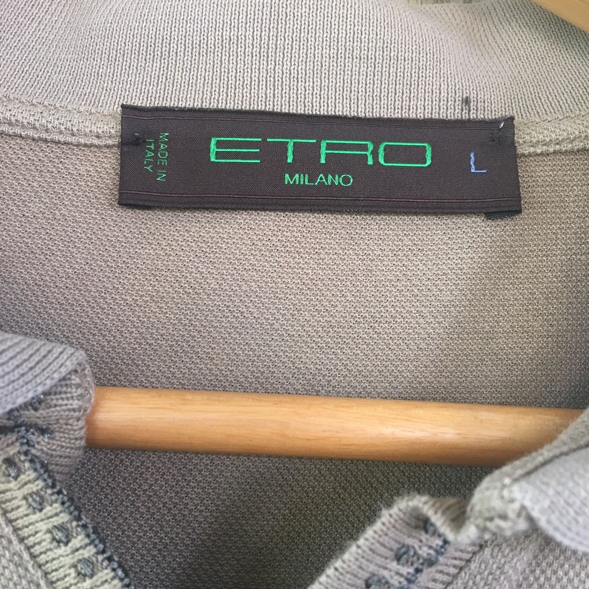 Etro Classic Etro Long Sleeve Polo Shirt Size US L / EU 52-54 / 3 - 4 Thumbnail