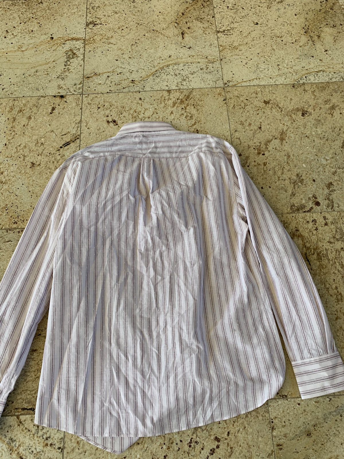 Brunello Cucinelli Button Up in Light Wine With Embroidered Stitch Detail Size US XXL / EU 58 / 5 - 13 Thumbnail