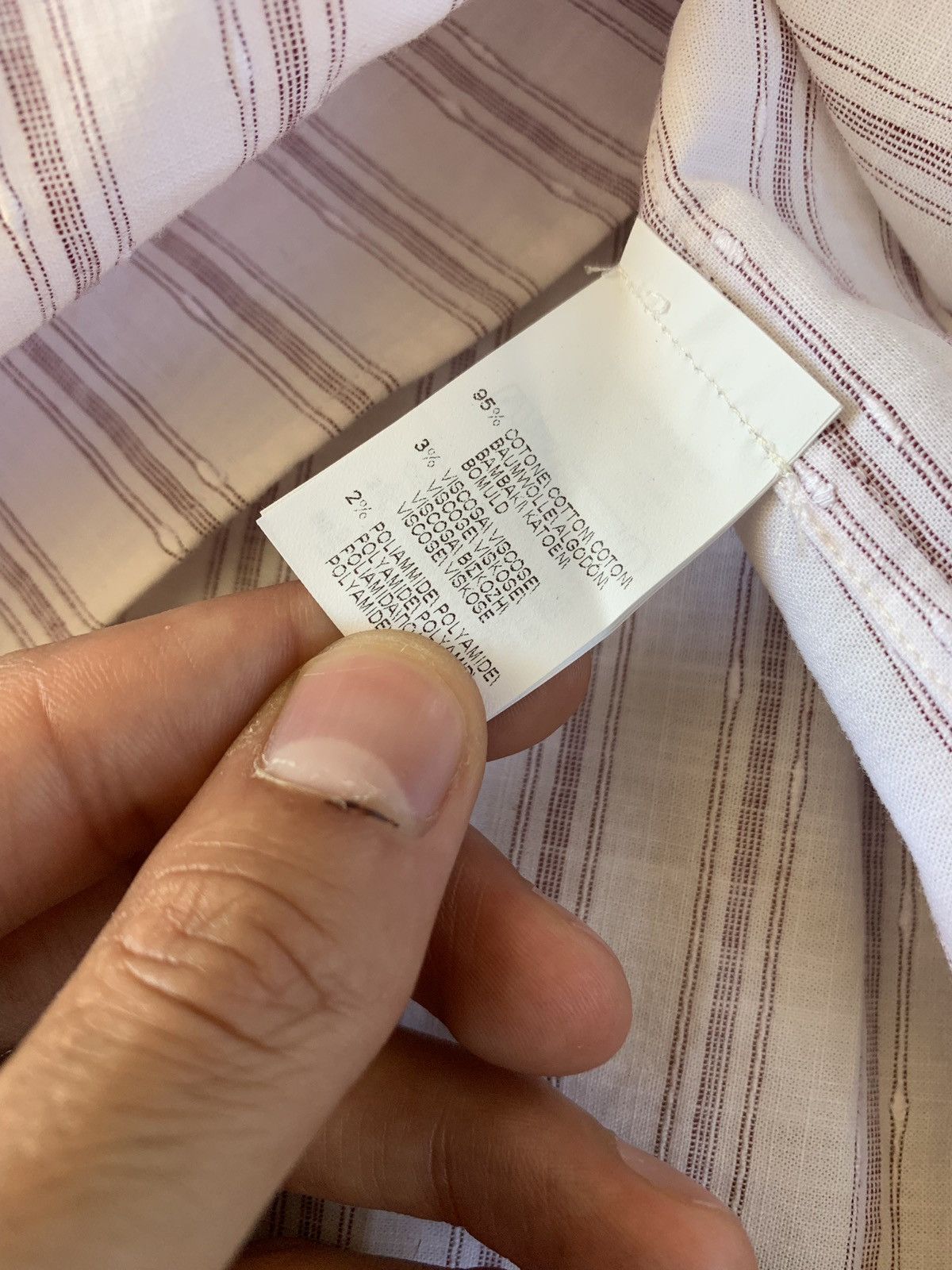 Brunello Cucinelli Button Up in Light Wine With Embroidered Stitch Detail Size US XXL / EU 58 / 5 - 8 Thumbnail