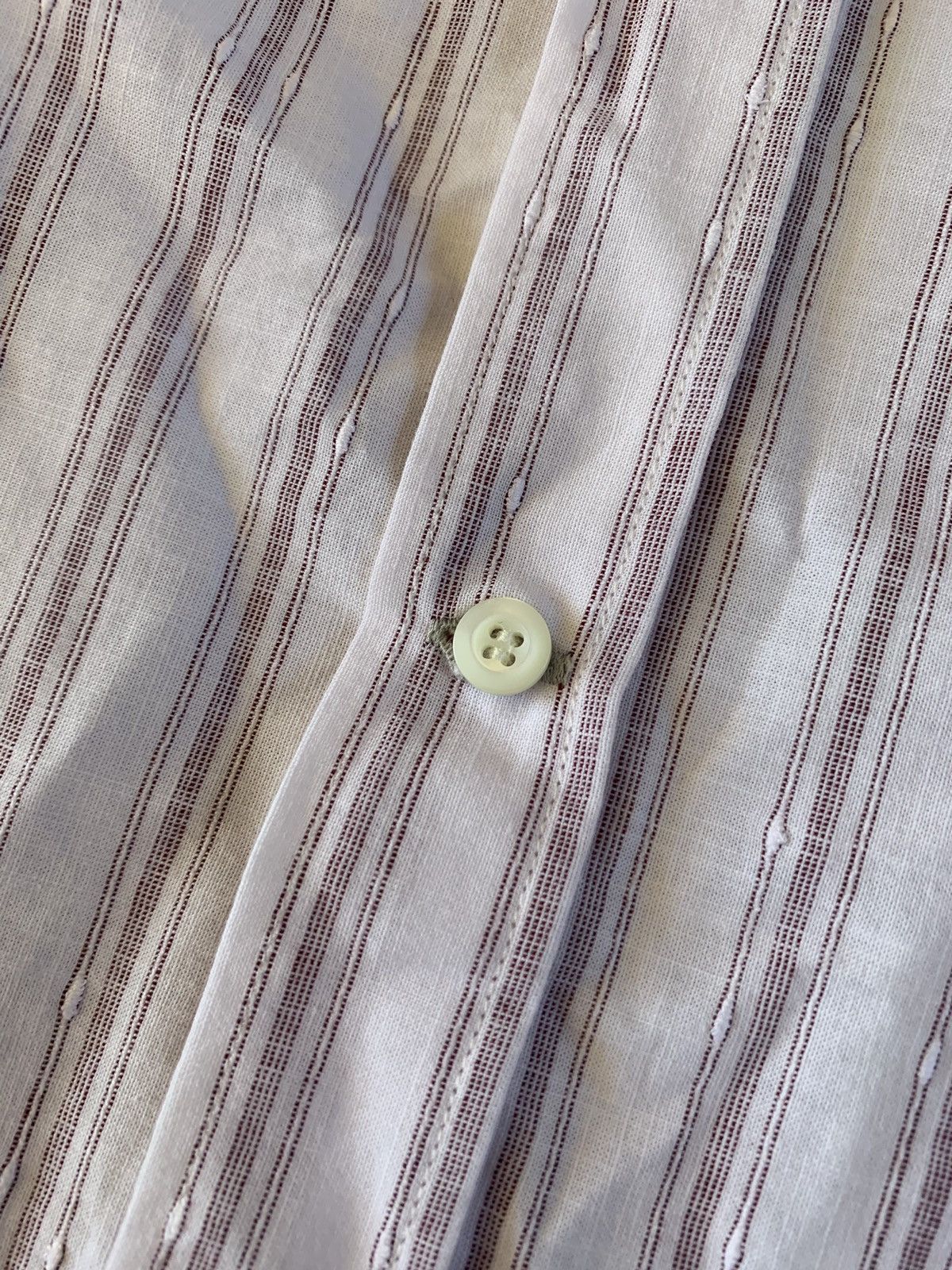 Brunello Cucinelli Button Up in Light Wine With Embroidered Stitch Detail Size US XXL / EU 58 / 5 - 11 Thumbnail