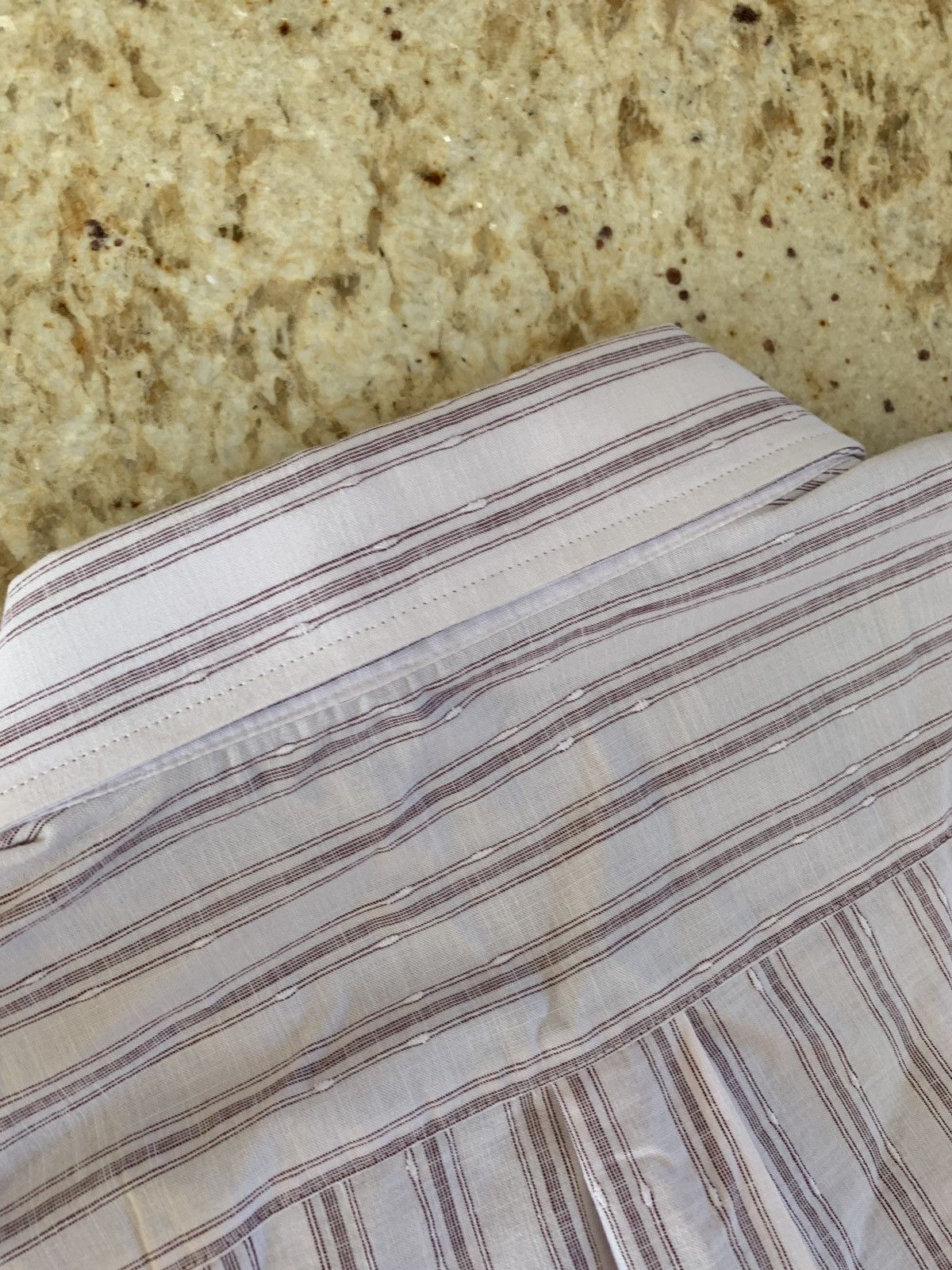 Brunello Cucinelli Button Up in Light Wine With Embroidered Stitch Detail Size US XXL / EU 58 / 5 - 12 Thumbnail