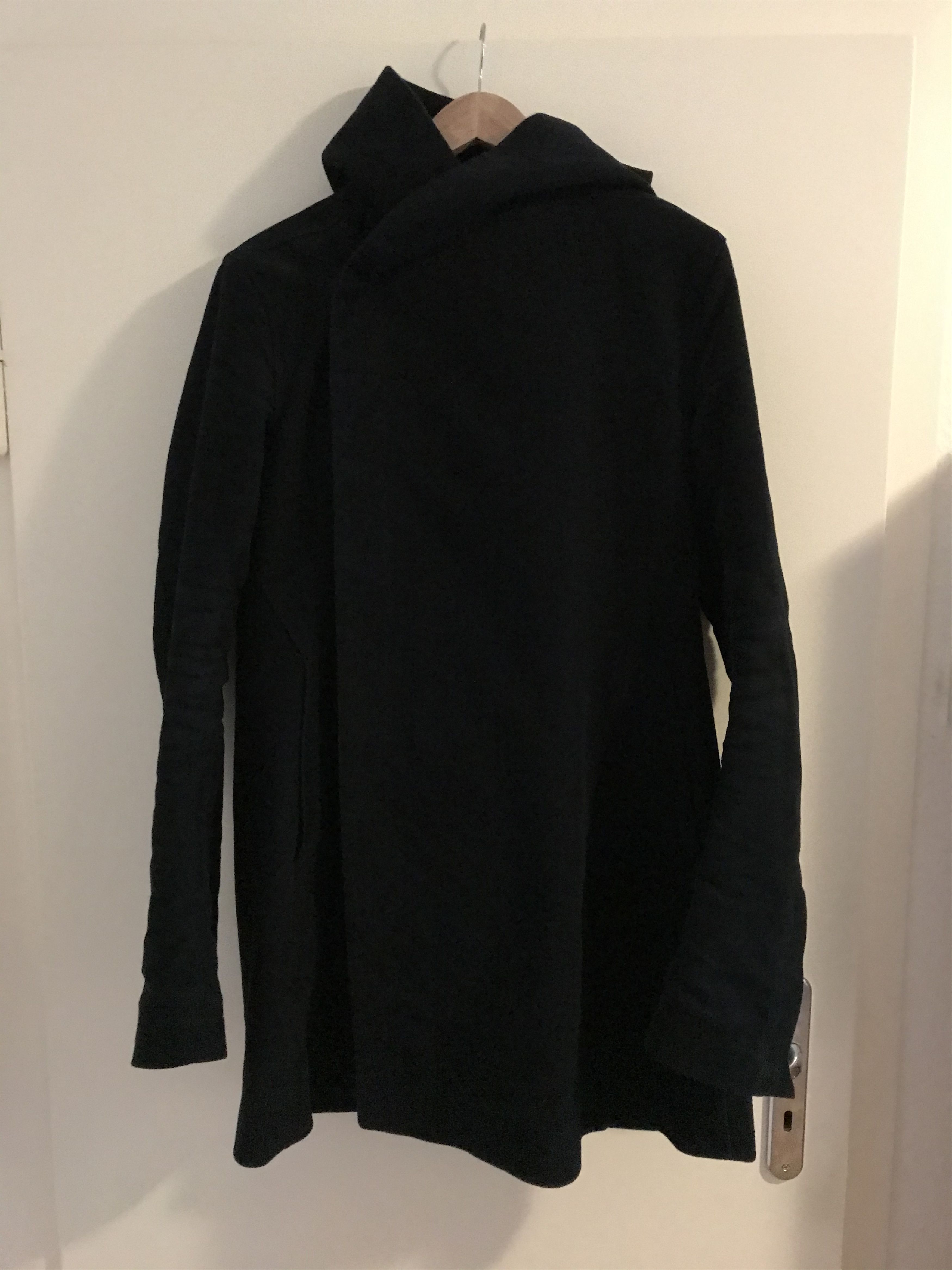 Rick Owens Rick Owens FW13 Plinth black hooded moleskine samurai coat ...