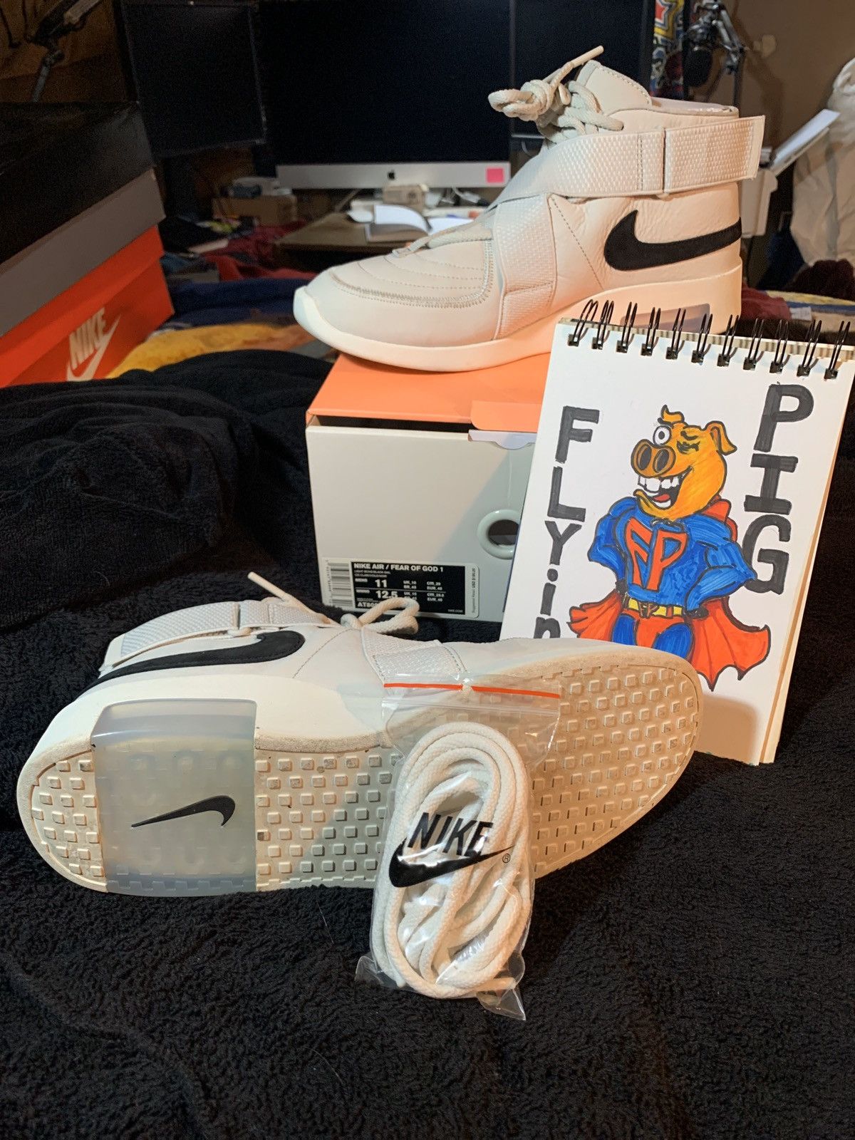 Fear of God × Nike Air Fear Of God Raid Light Bone 2019 Size US 11 / EU 44 - 1 Thumbnail