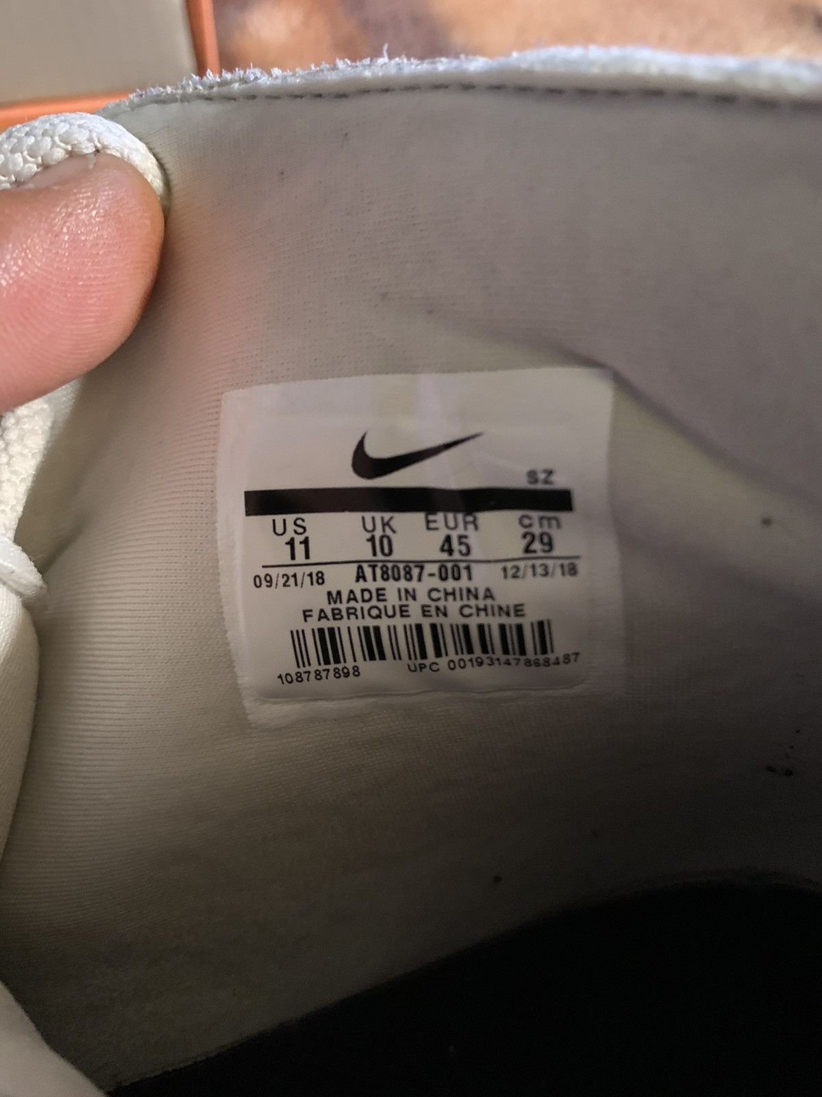 Fear of God × Nike Air Fear Of God Raid Light Bone 2019 Size US 11 / EU 44 - 7 Thumbnail