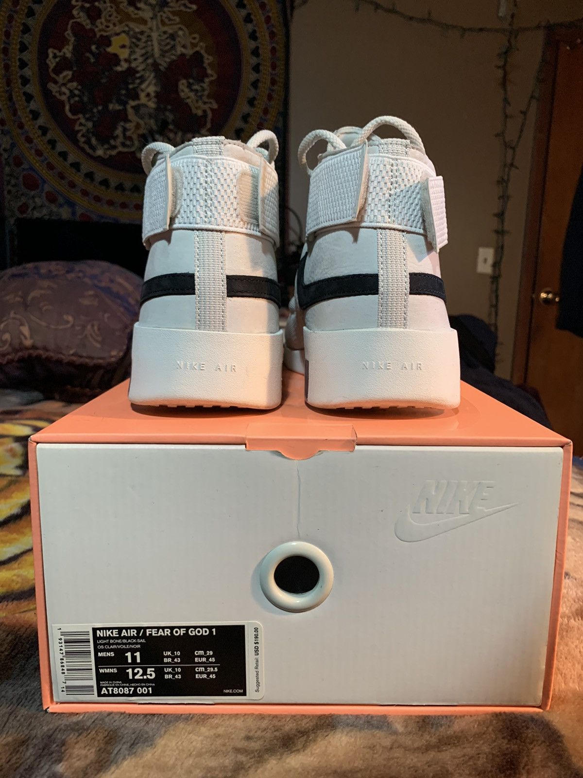 Fear of God × Nike Air Fear Of God Raid Light Bone 2019 Size US 11 / EU 44 - 5 Thumbnail