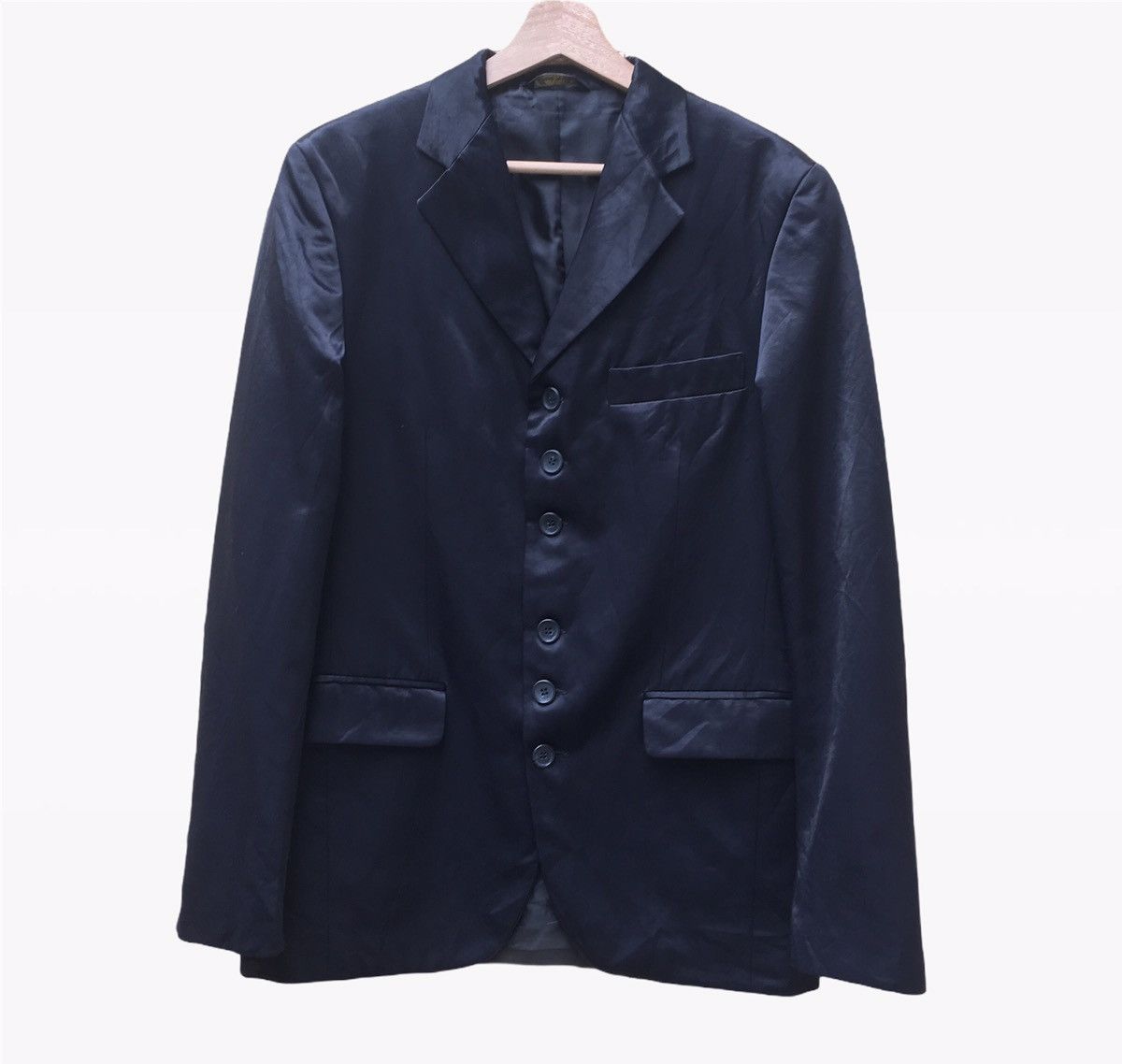 image of Italian Designers Gian Vargian Made In Italy Metallic Blazer/coat in Black, Men's (Size Medium)