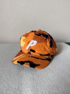 Palace Palace Skateboards Corduroy P 6-Panel Hat Orange Camo | Grailed