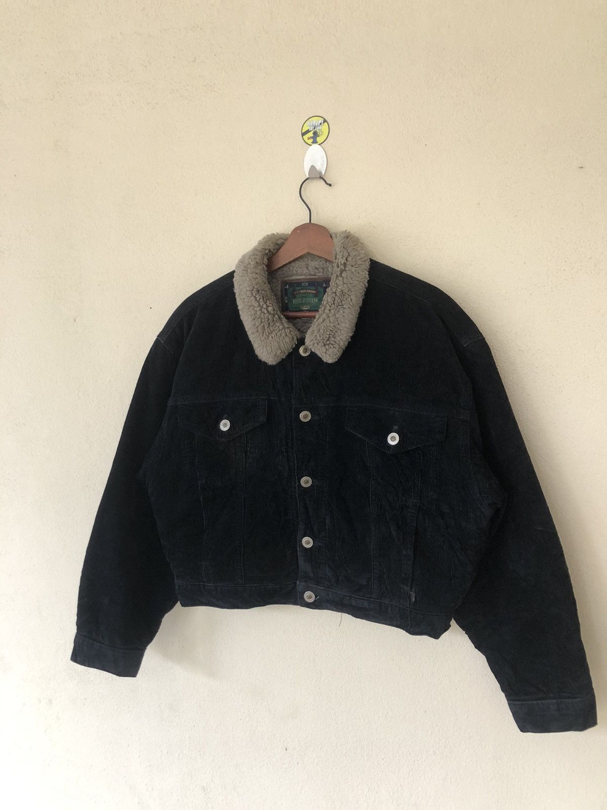 Big John Vintage Big John Corduroy Bomber Black Jacket Size US M / EU 48-50 / 2 - 2 Thumbnail