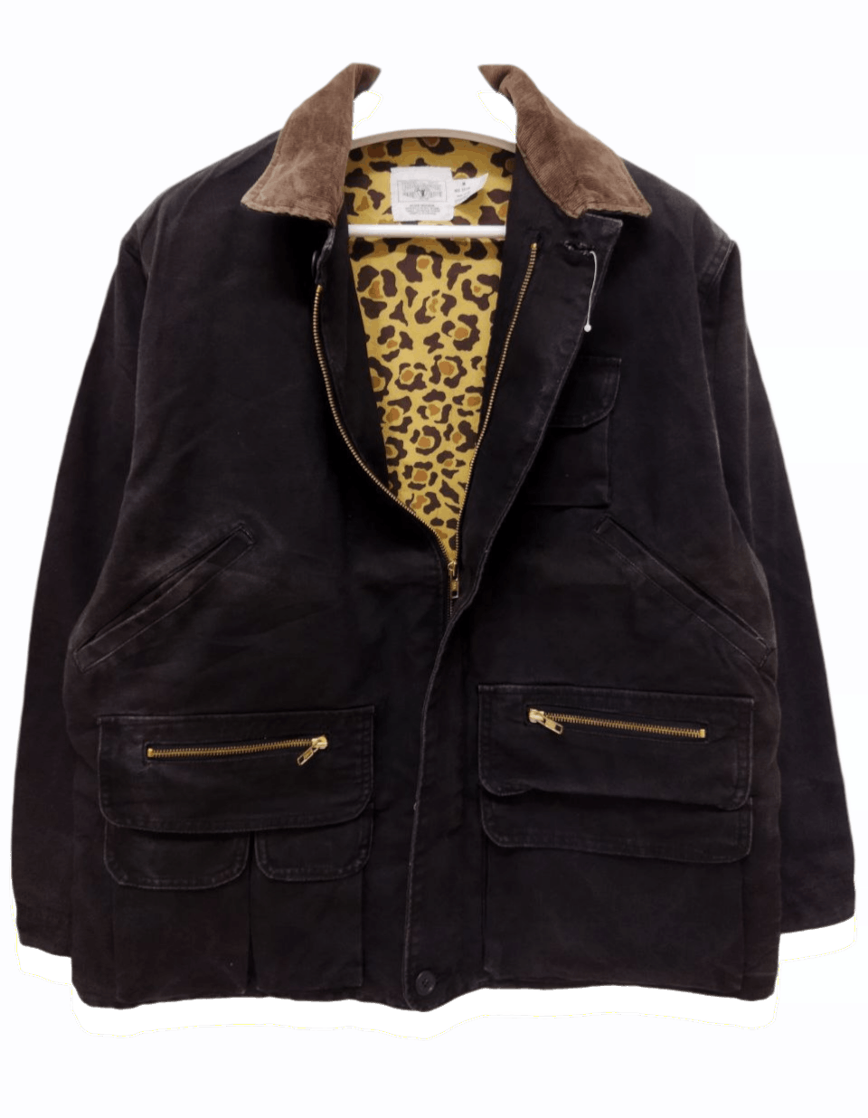 image of Archival Clothing x Workers Vintage Houston Distressed Look Oversized Jacket in Black (Size Medium)