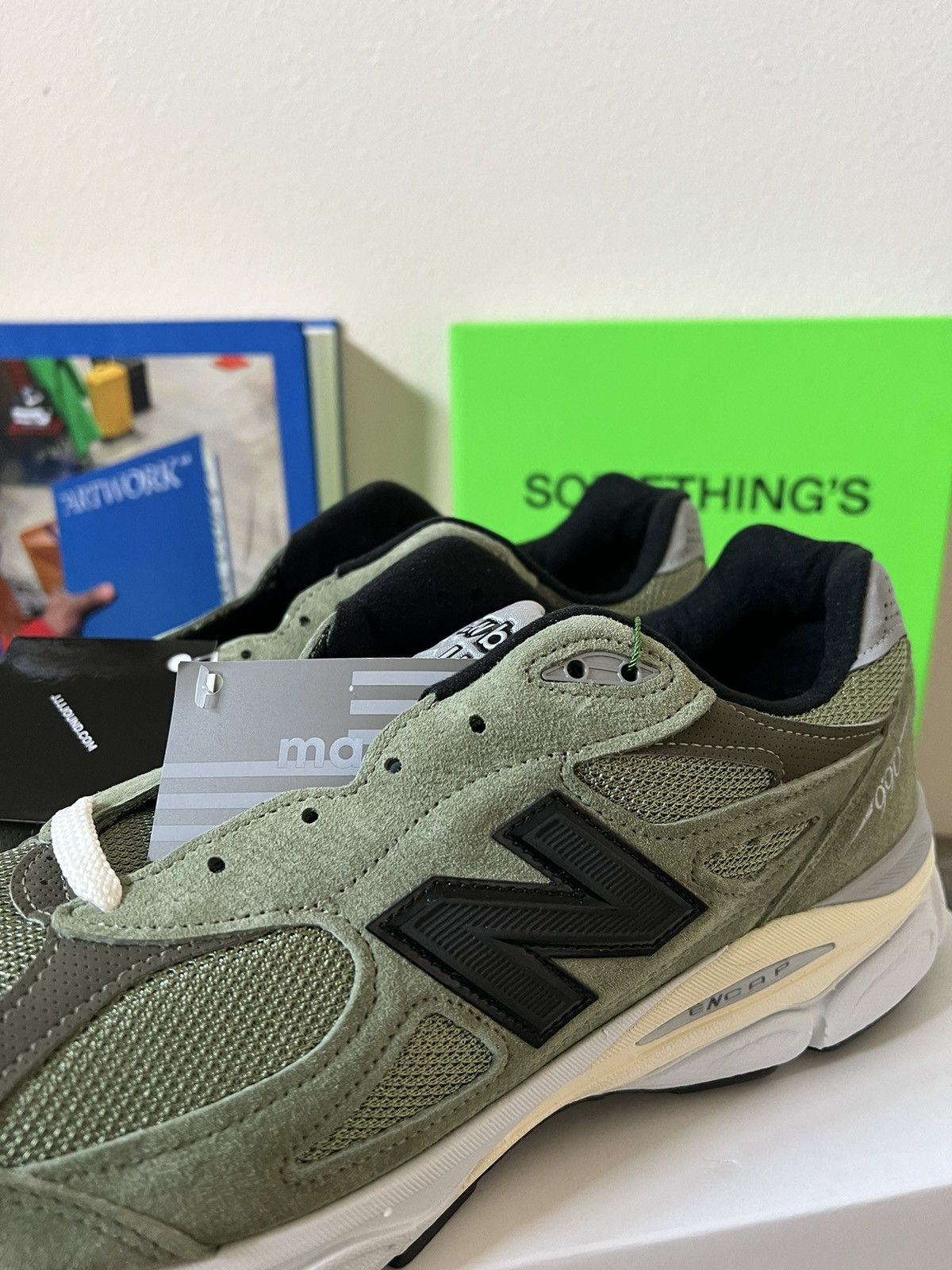 JJJJound × New Balance New Balance 990v3 JJJJOUND Olive Size US 13 / EU 46 - 3 Thumbnail