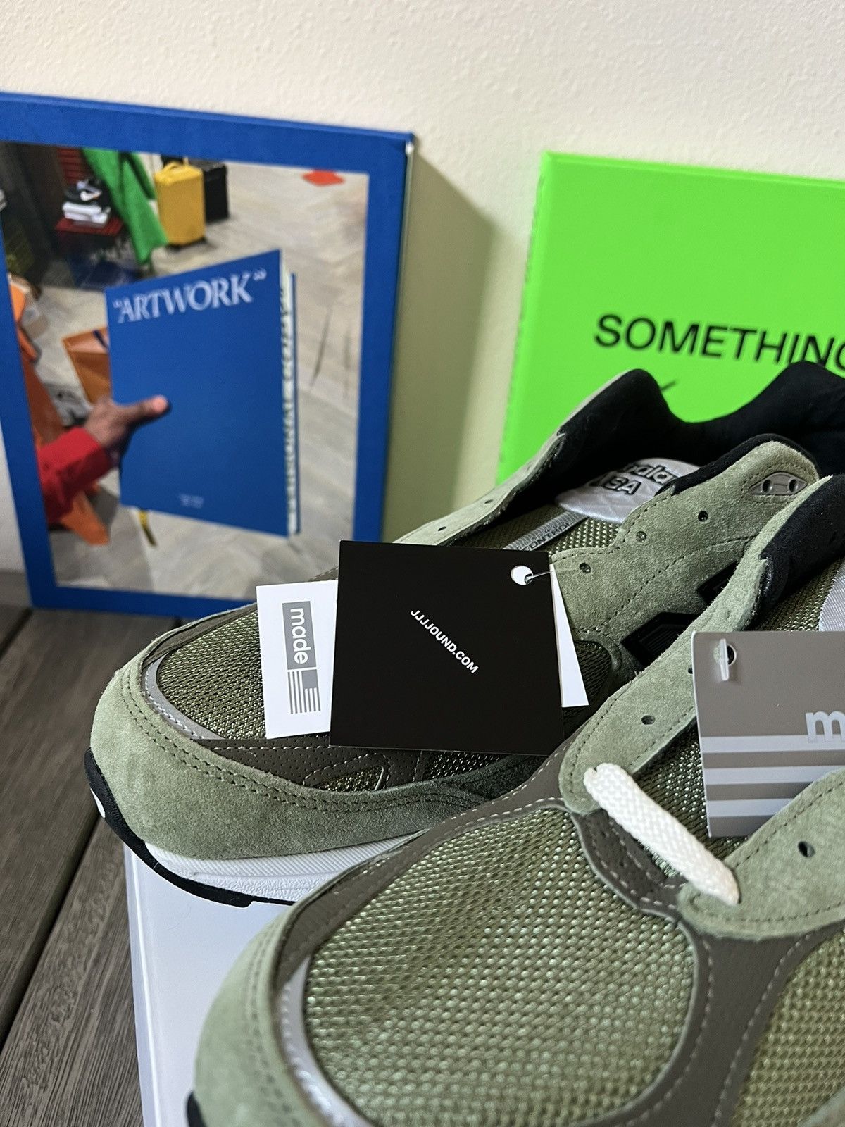 JJJJound × New Balance New Balance 990v3 JJJJOUND Olive Size US 13 / EU 46 - 2 Thumbnail