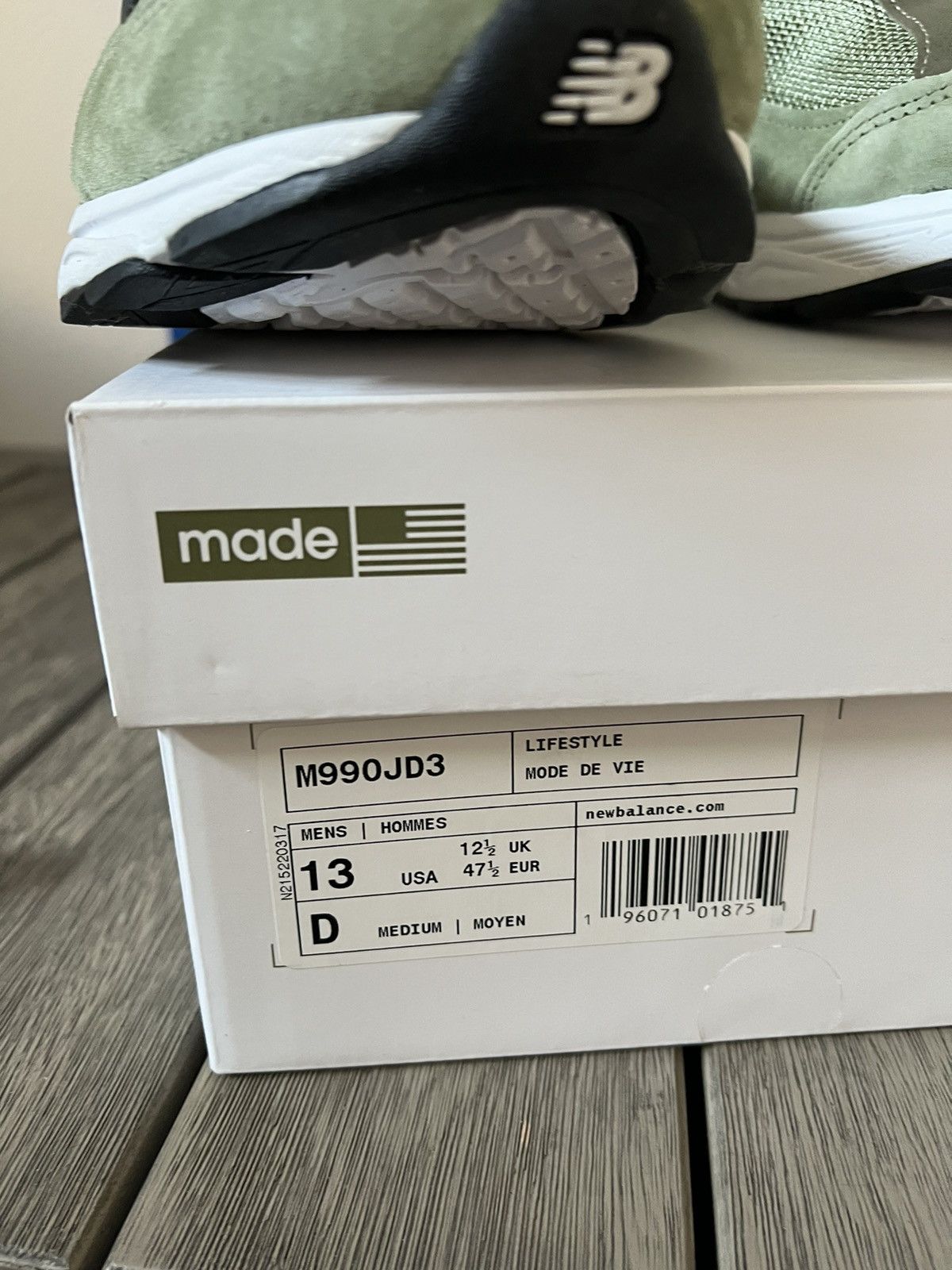JJJJound × New Balance New Balance 990v3 JJJJOUND Olive Size US 13 / EU 46 - 9 Thumbnail