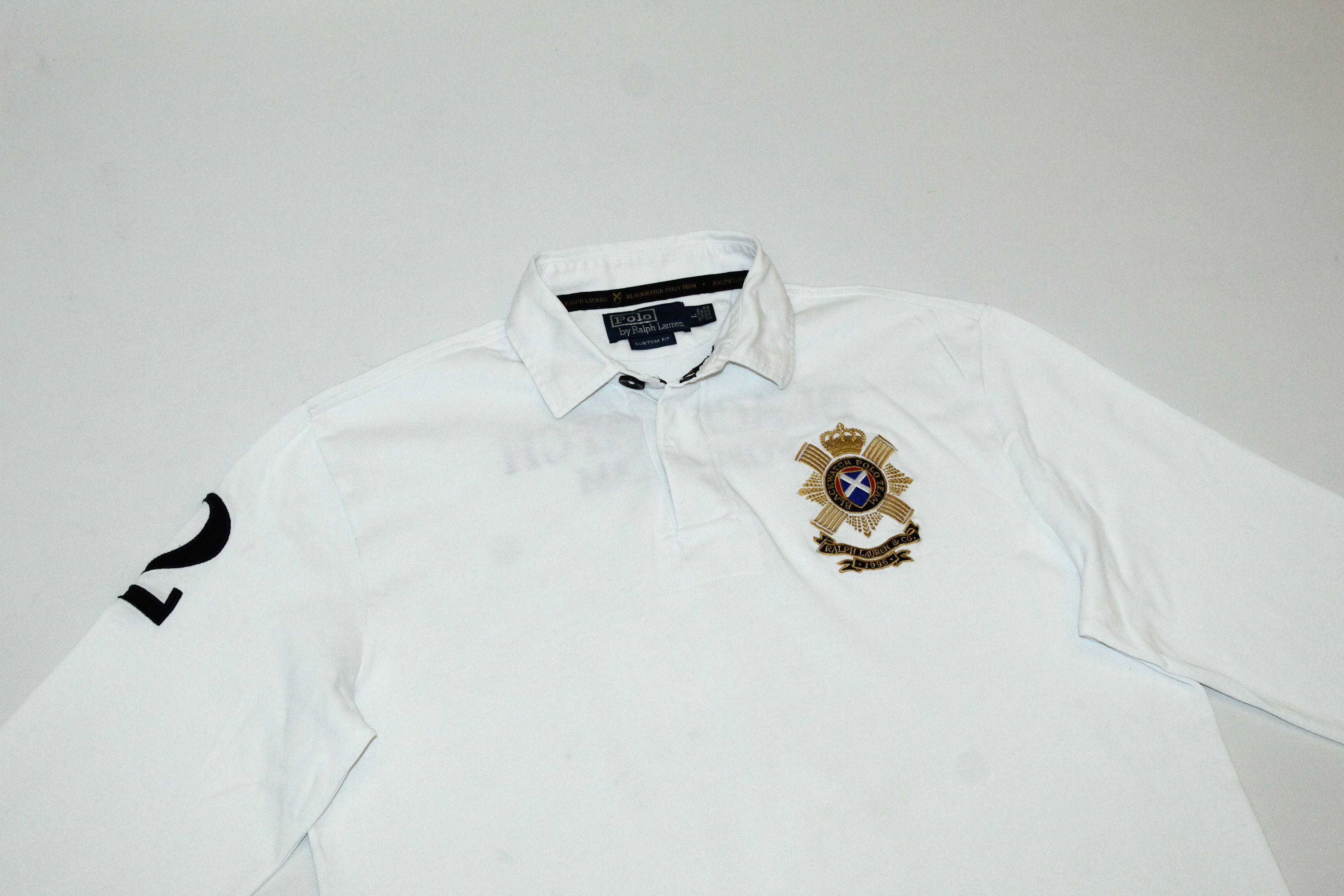 Polo Ralph Lauren VTG🔥 Polo Ralph Lauren Blackwatch Team L/S Shirt Size US XL / EU 56 / 4 - 4 Thumbnail