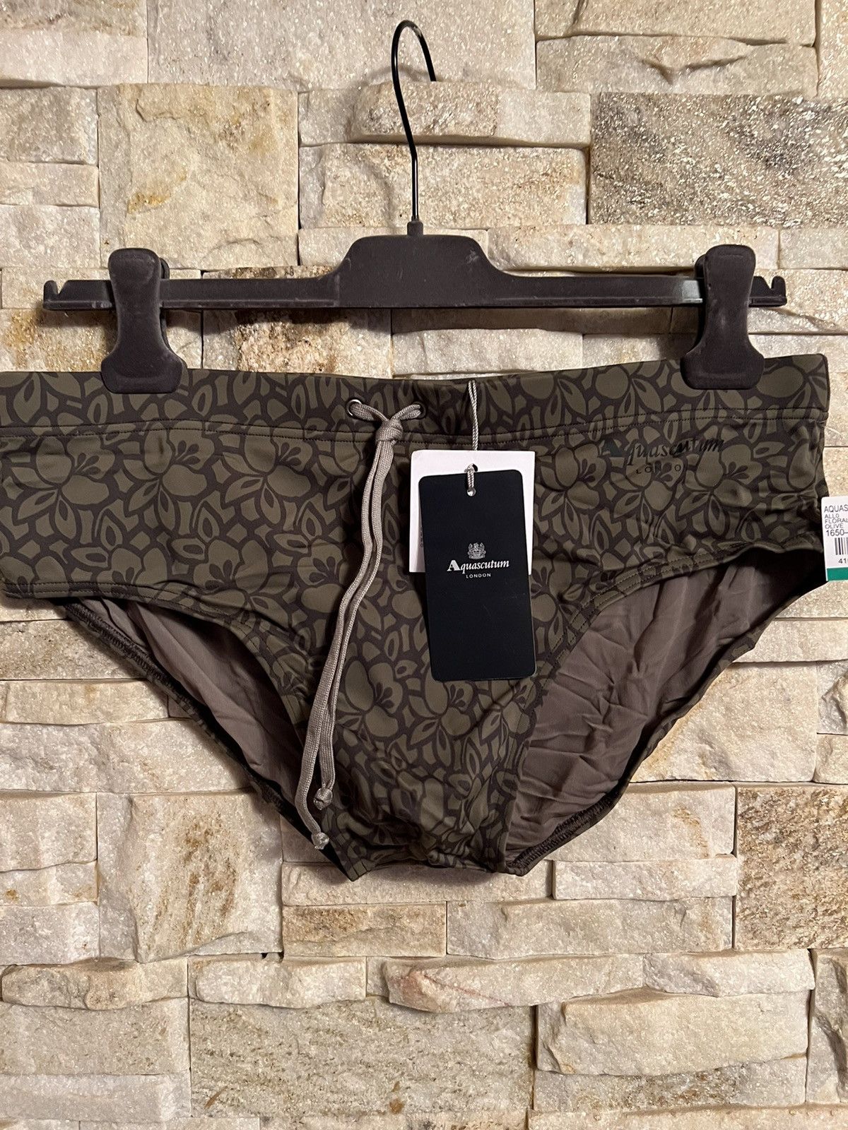image of Aquascutum Olive / Brown Color Swimwear Italy Size 52 Us L, Men's
