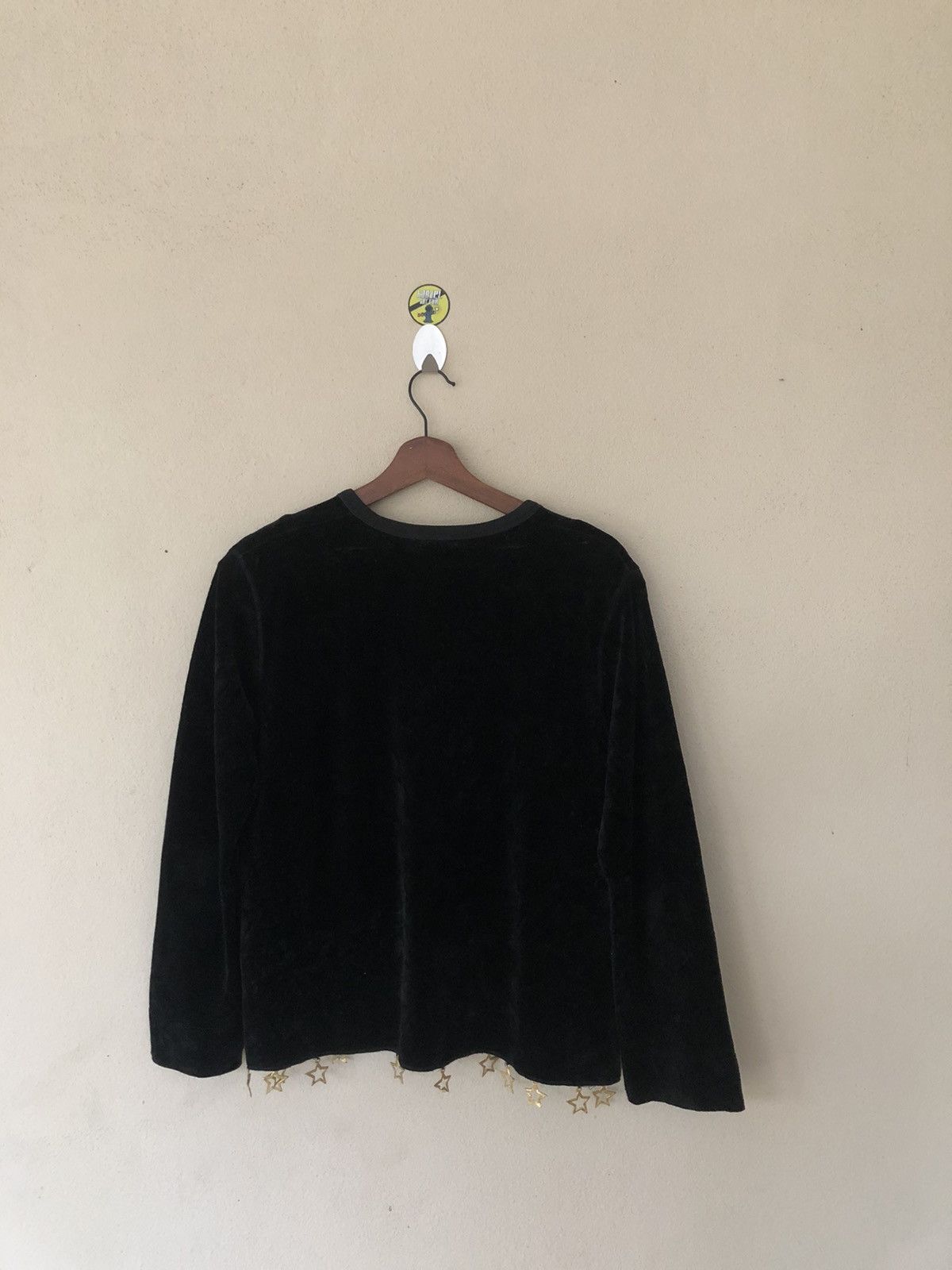Sonia Rykiel × Velvet × Vintage Sonia Rykiel Golden Star Velvet Sweatshirt Size M / US 6-8 / IT 42-44 - 3 Thumbnail