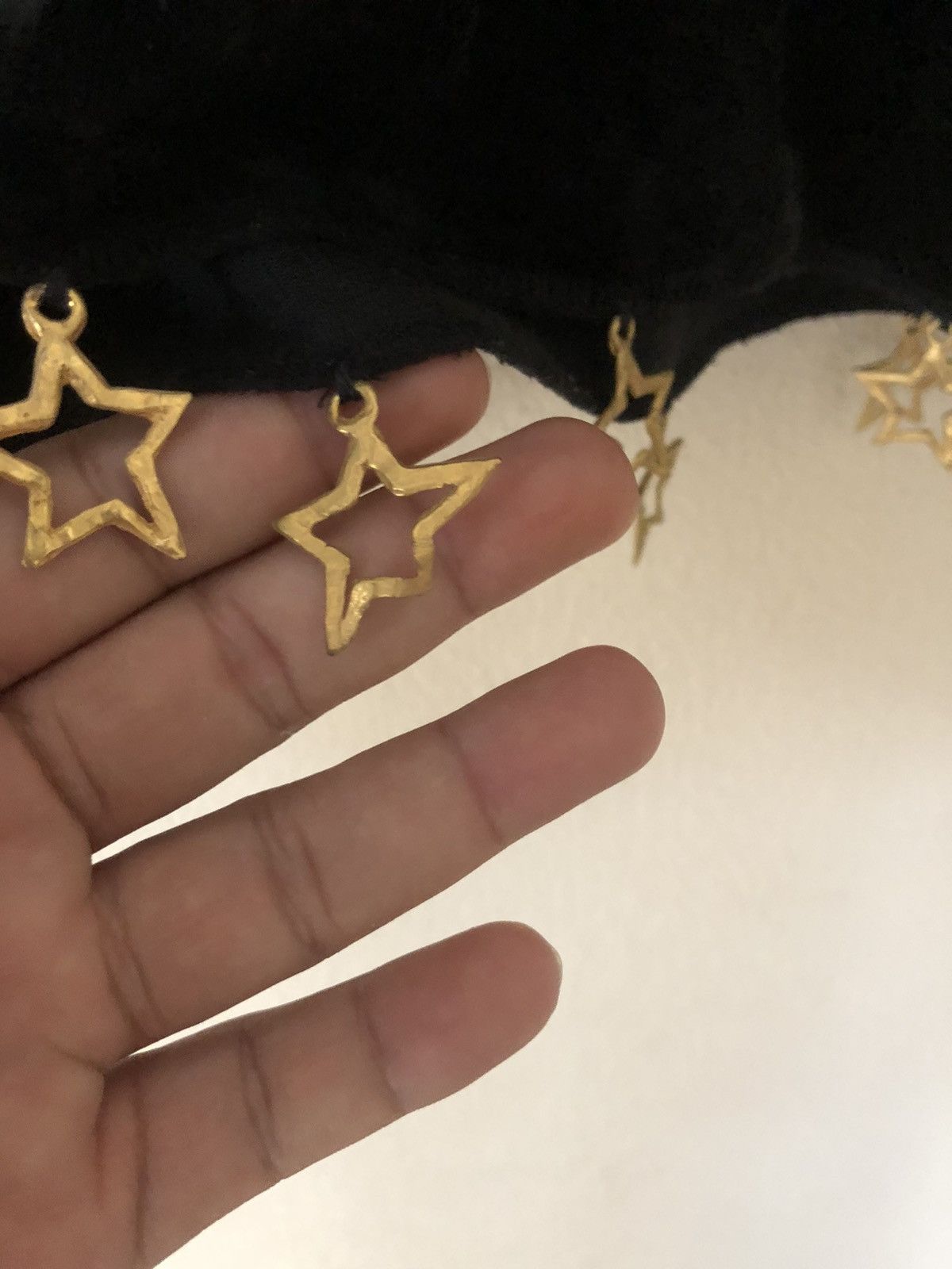 Sonia Rykiel × Velvet × Vintage Sonia Rykiel Golden Star Velvet Sweatshirt Size M / US 6-8 / IT 42-44 - 7 Thumbnail