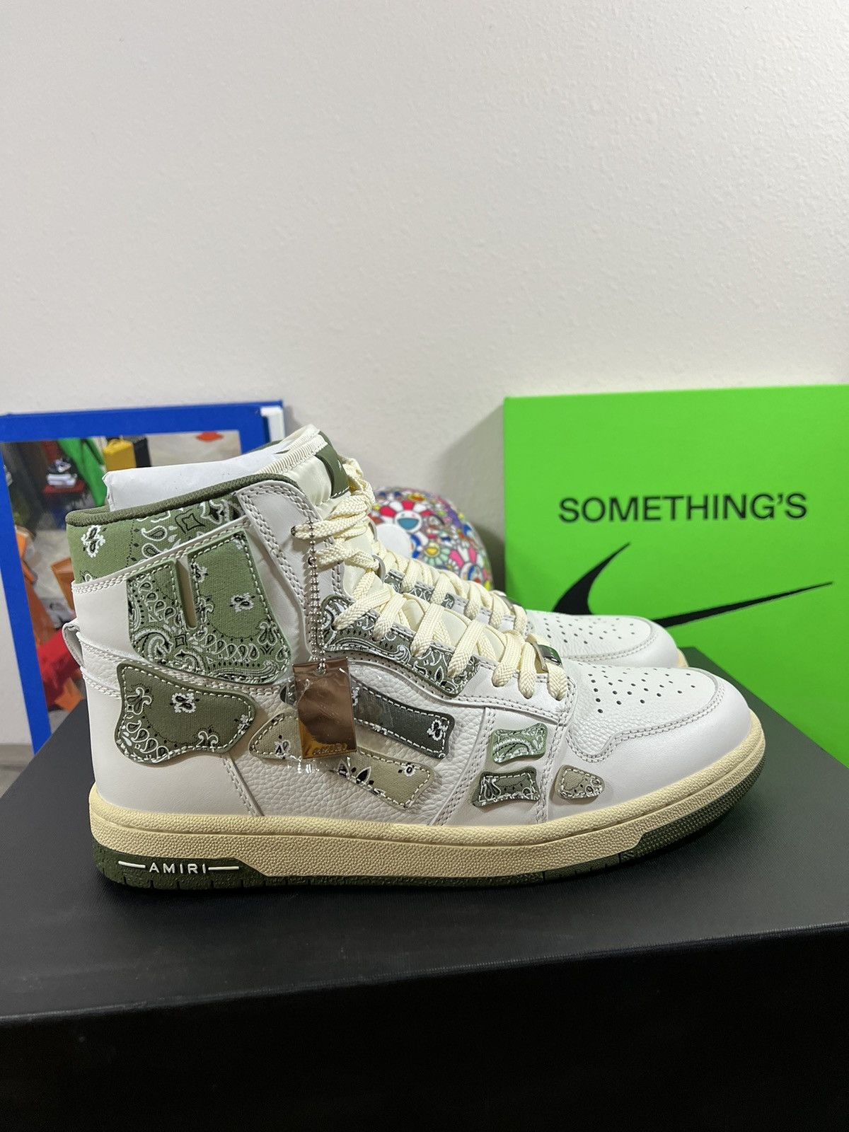 Amiri Skel High Bandana Paisley Green