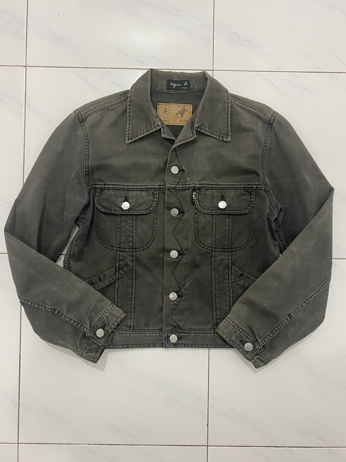 Vintage VTG Distress Agnes B Faded Casual Jacket Size US M / EU 48-50 / 2 - 2 Thumbnail
