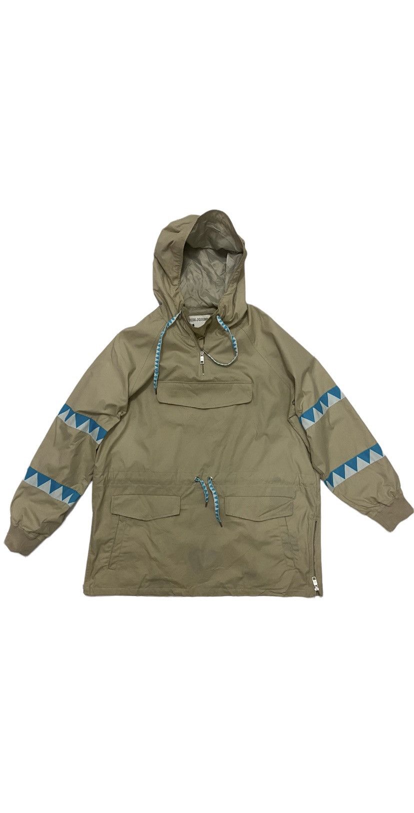 image of Archival Clothing x Kim Jones Ss18 Kim Jones X Gu Anorak Jacket in Hazel Beige, Men's (Size Large)