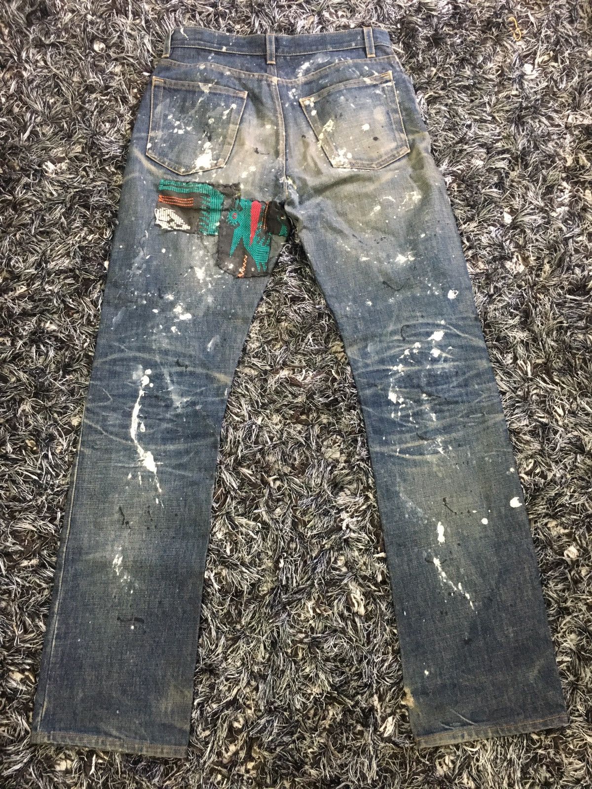 Helmut Lang 🔥OFFER ACCEPTED🔥Vtg Helmut Lang Patchwork style Size US 29 - 2 Thumbnail
