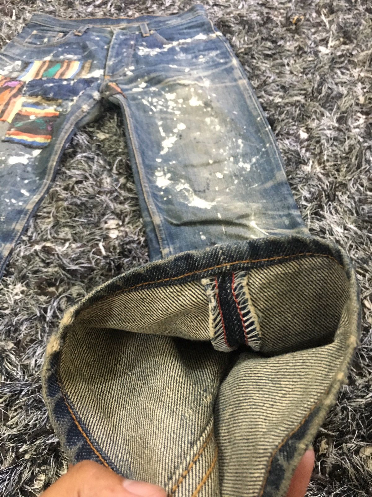Helmut Lang 🔥OFFER ACCEPTED🔥Vtg Helmut Lang Patchwork style Size US 29 - 6 Thumbnail