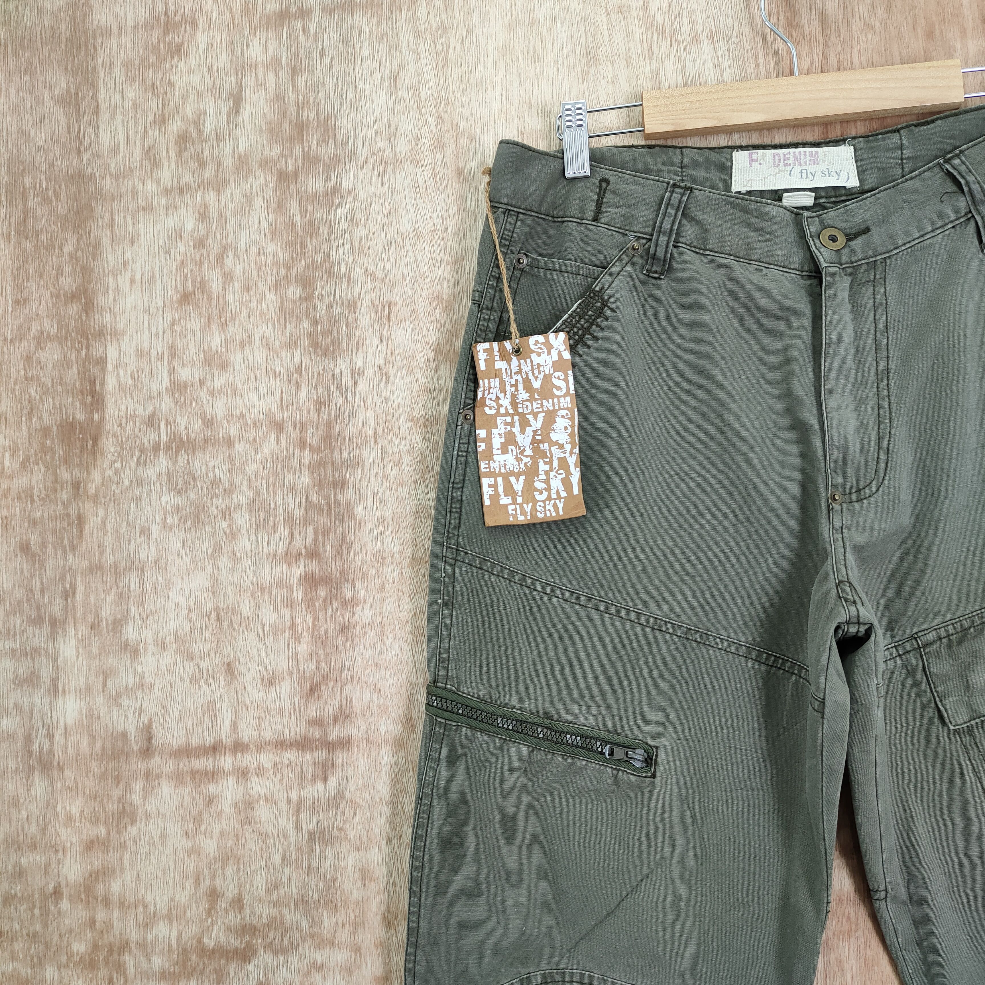 Japanese Brand VINTAGE FLY FLARE CARGO PANTS / DOUBLE KNEE Size US 32 / EU 48 - 14 Thumbnail