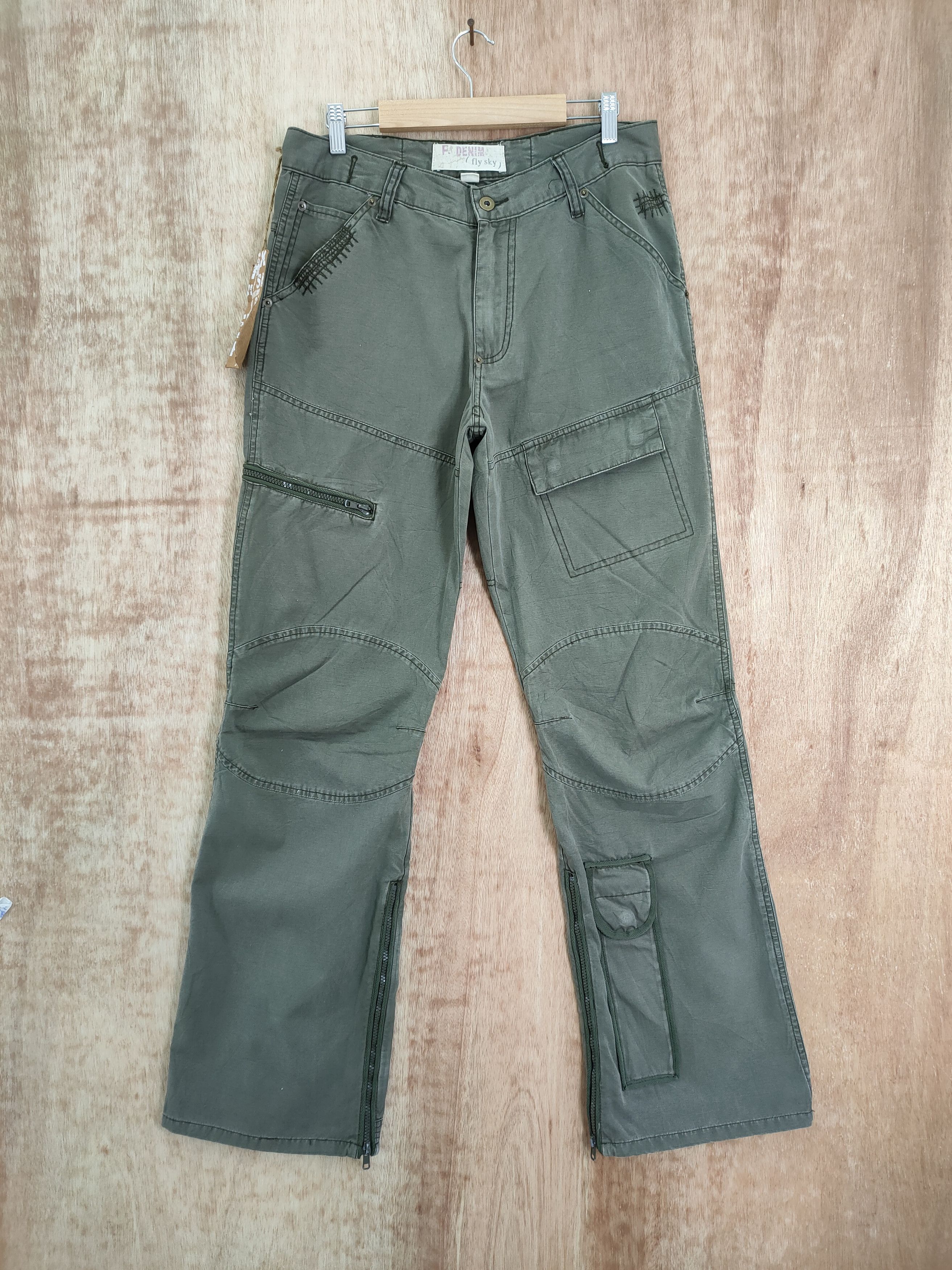 Japanese Brand VINTAGE FLY FLARE CARGO PANTS / DOUBLE KNEE Size US 32 / EU 48 - 1 Thumbnail