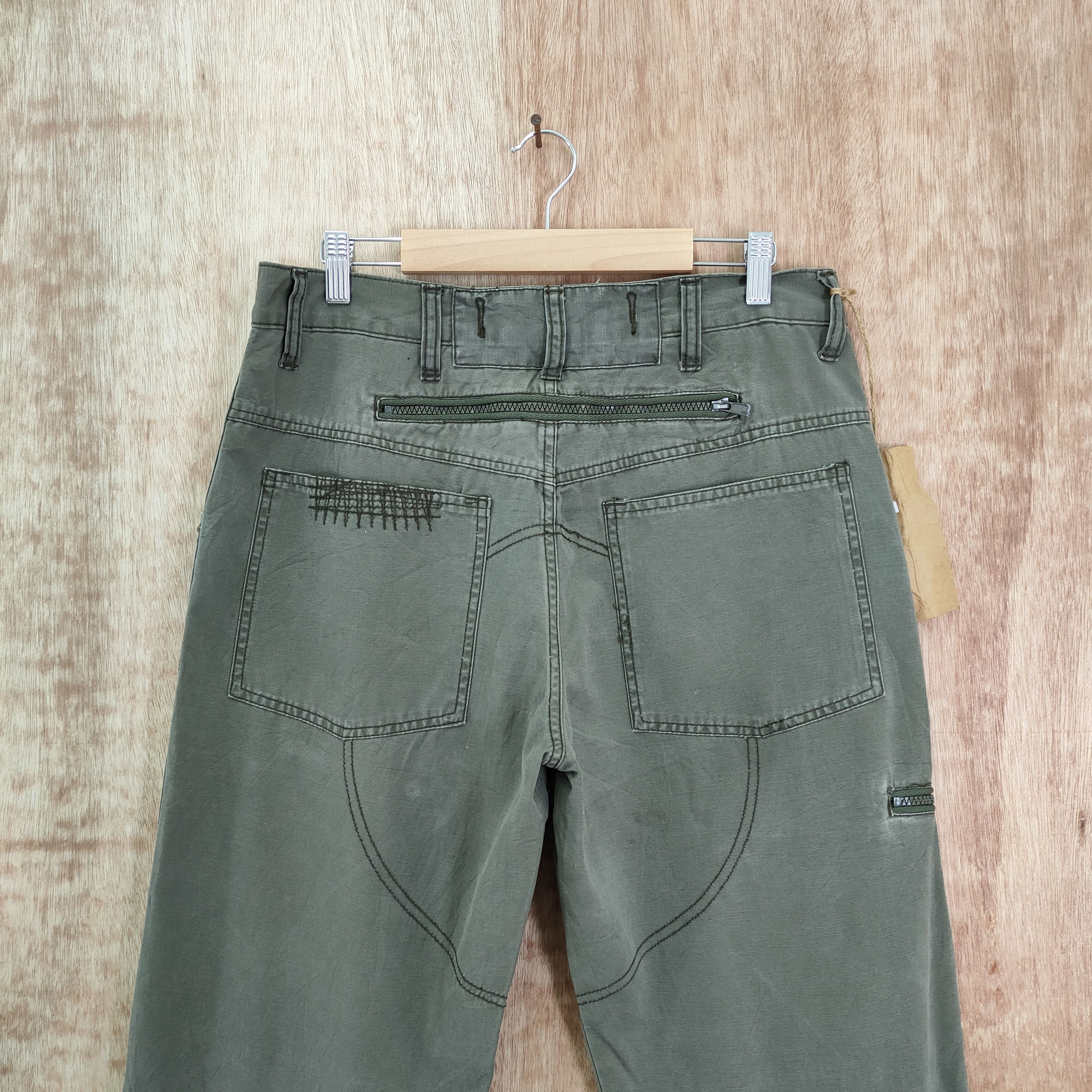 Japanese Brand VINTAGE FLY FLARE CARGO PANTS / DOUBLE KNEE Size US 32 / EU 48 - 6 Thumbnail