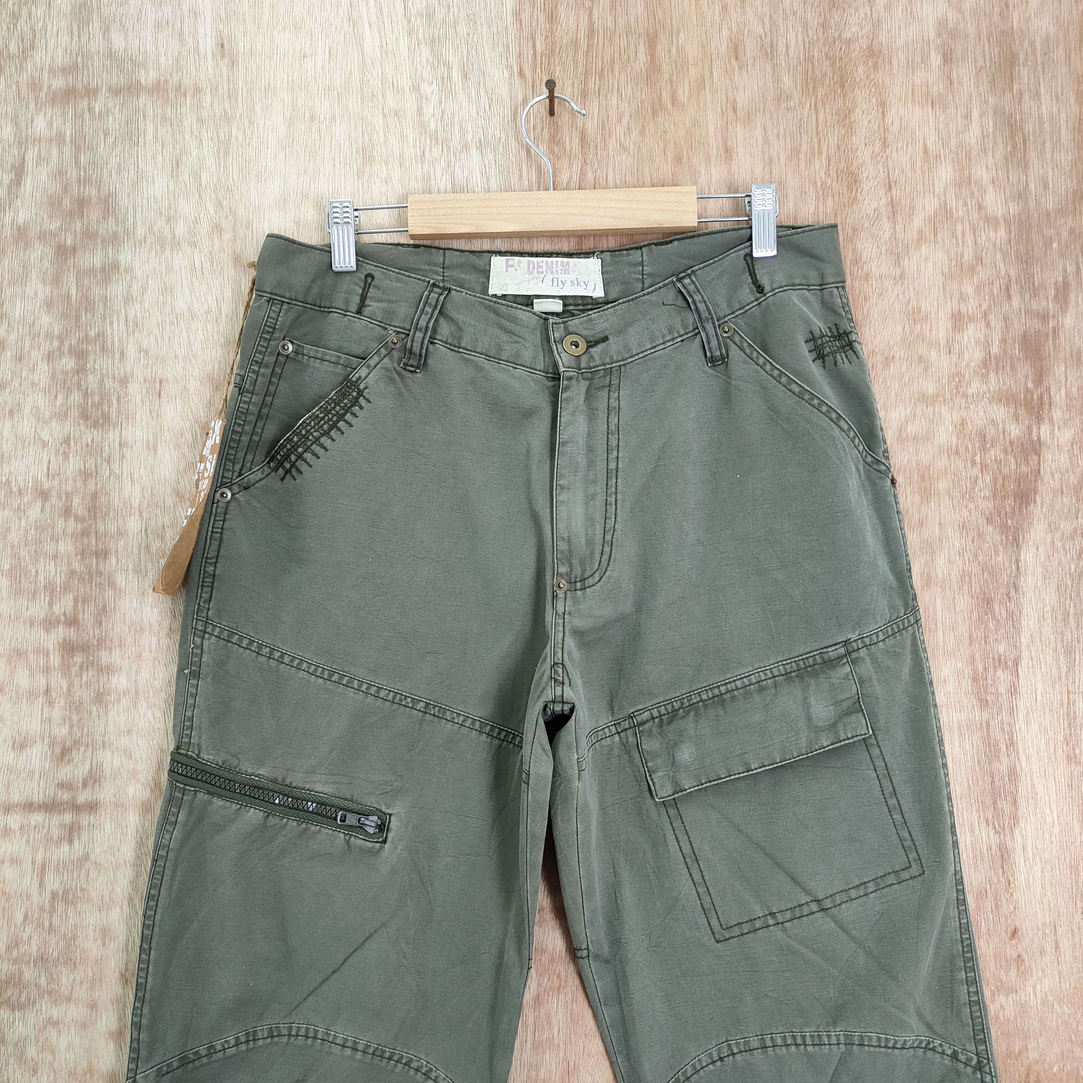 Japanese Brand VINTAGE FLY FLARE CARGO PANTS / DOUBLE KNEE Size US 32 / EU 48 - 2 Thumbnail