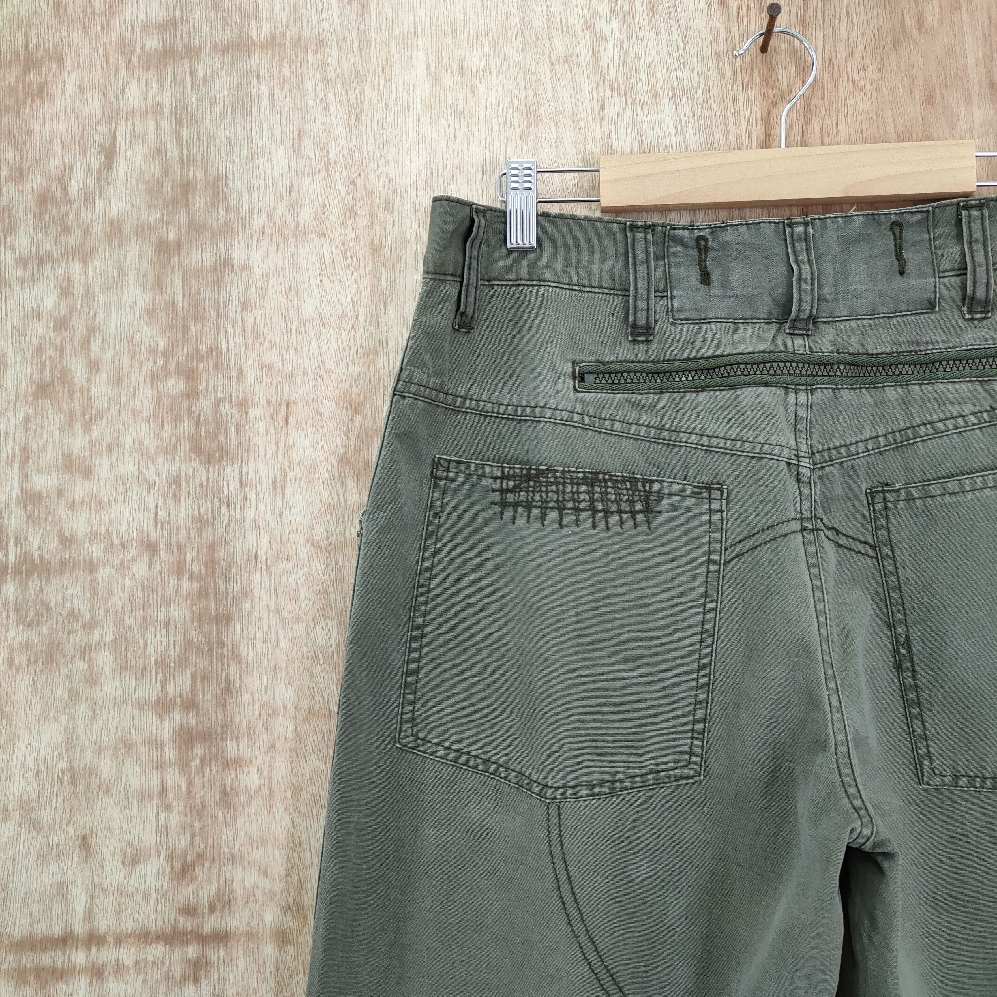 Japanese Brand VINTAGE FLY FLARE CARGO PANTS / DOUBLE KNEE Size US 32 / EU 48 - 16 Thumbnail