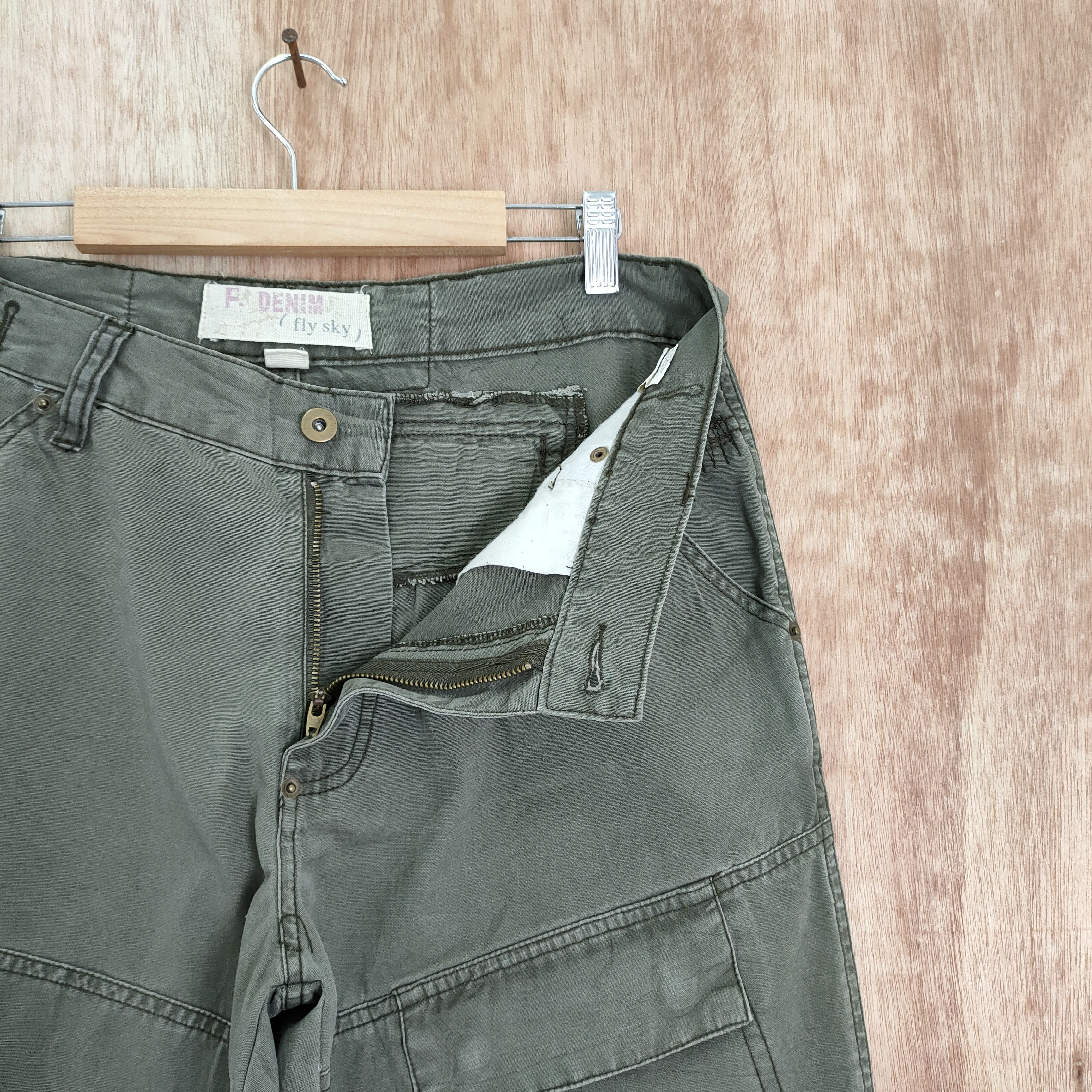 Japanese Brand VINTAGE FLY FLARE CARGO PANTS / DOUBLE KNEE Size US 32 / EU 48 - 4 Thumbnail