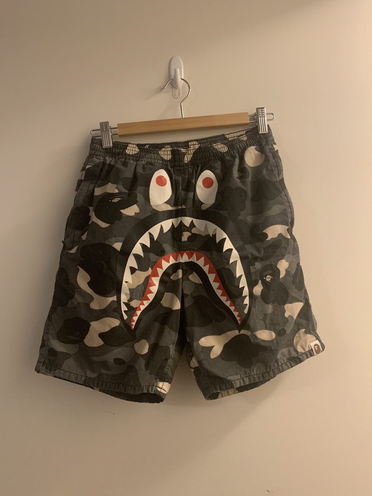 Bape Shark Camo Swim Shorts