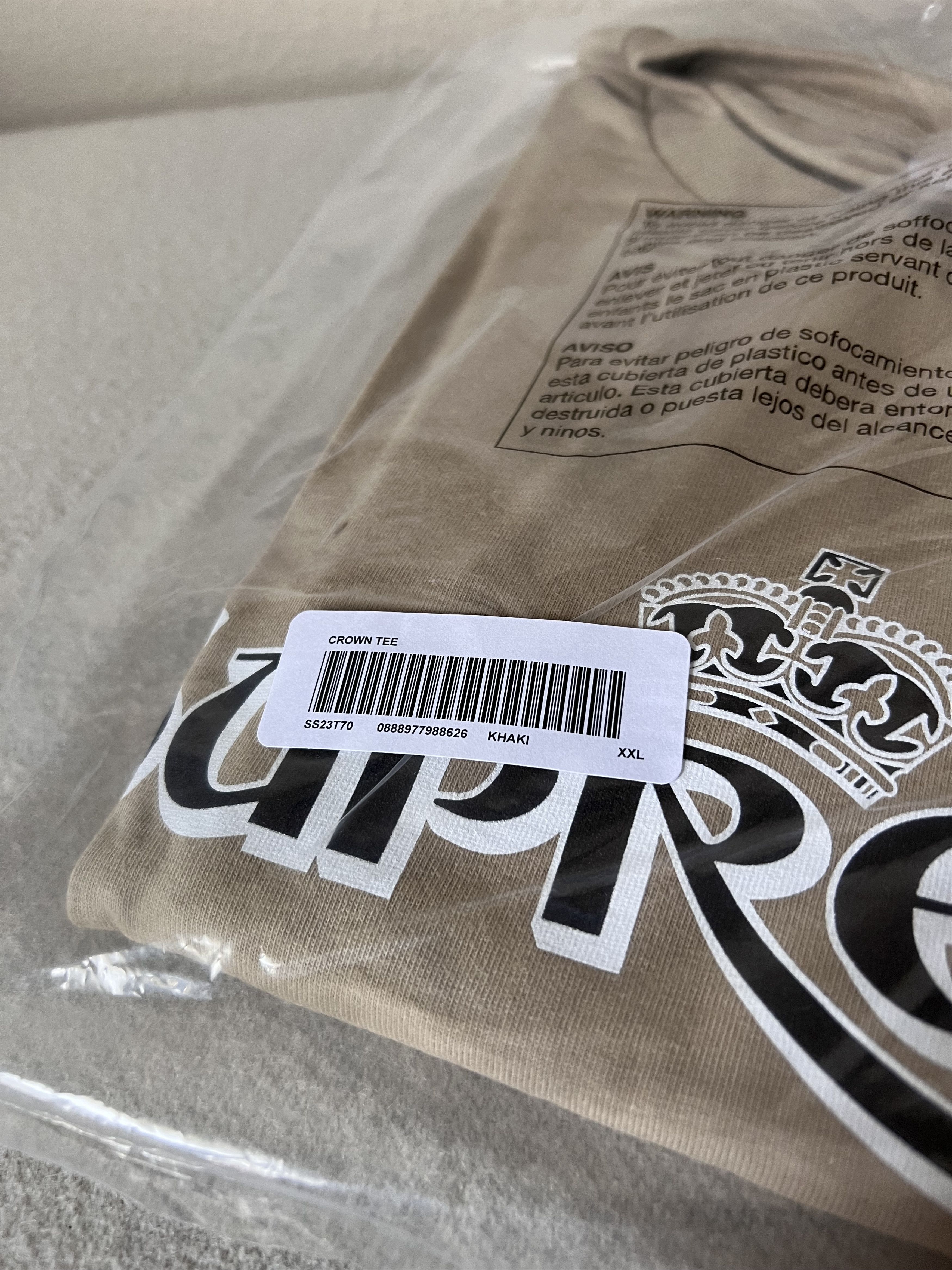 Supreme Supreme Crown Tee in Khaki Size US XXL / EU 58 / 5 - 3 Thumbnail