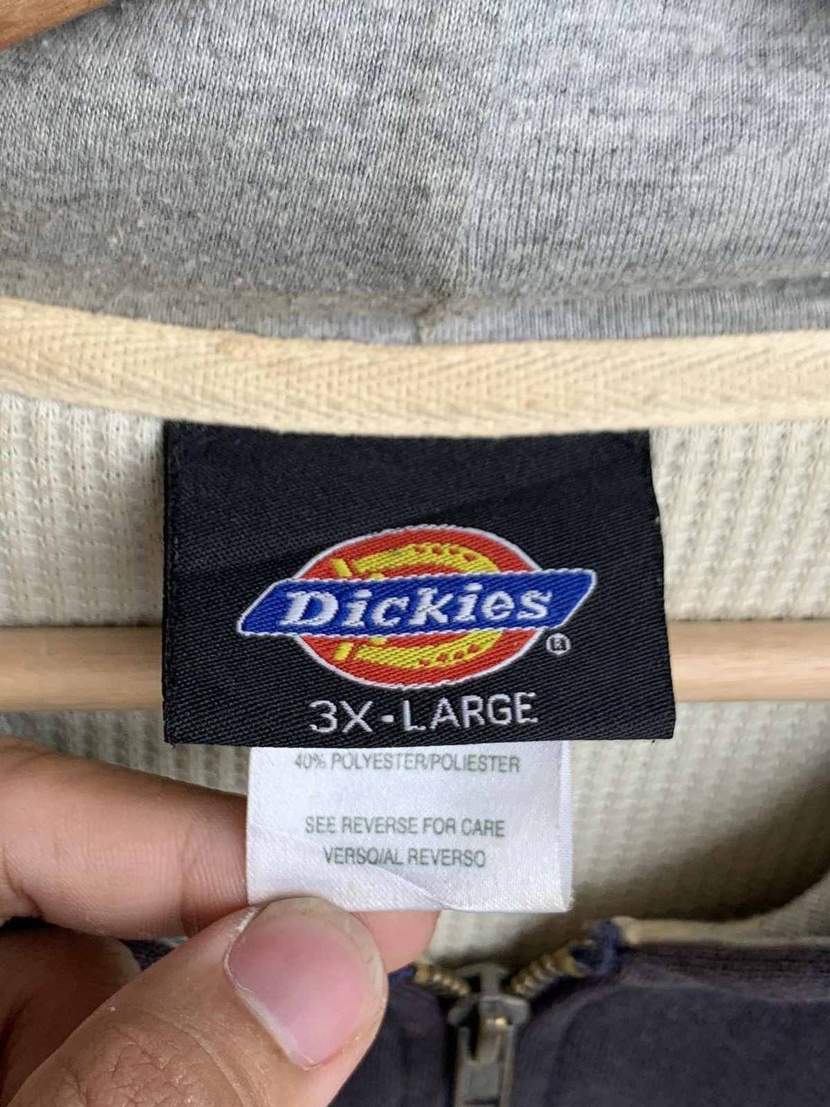 Dickies Vintage Thrash Dickies DROID Baggy Navy Zipper Hoodie Size US XXL / EU 58 / 5 - 9 Thumbnail