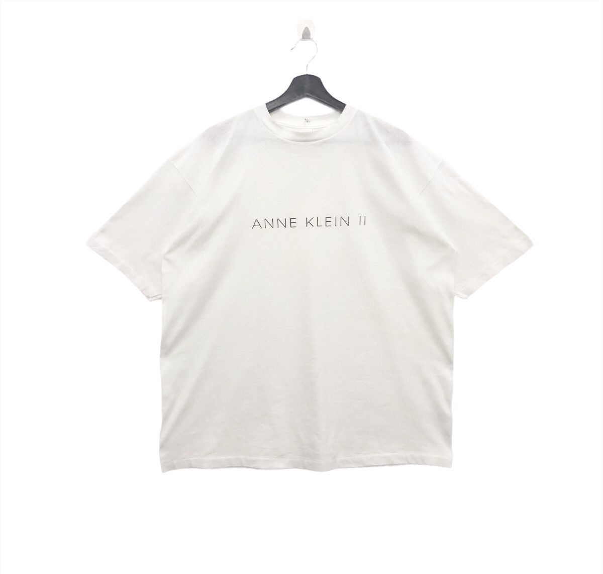 Designer × Vintage *Rare!! Vintage Anne Klein Designer Spellout Tee Size US XL / EU 56 / 4 - 1 Thumbnail