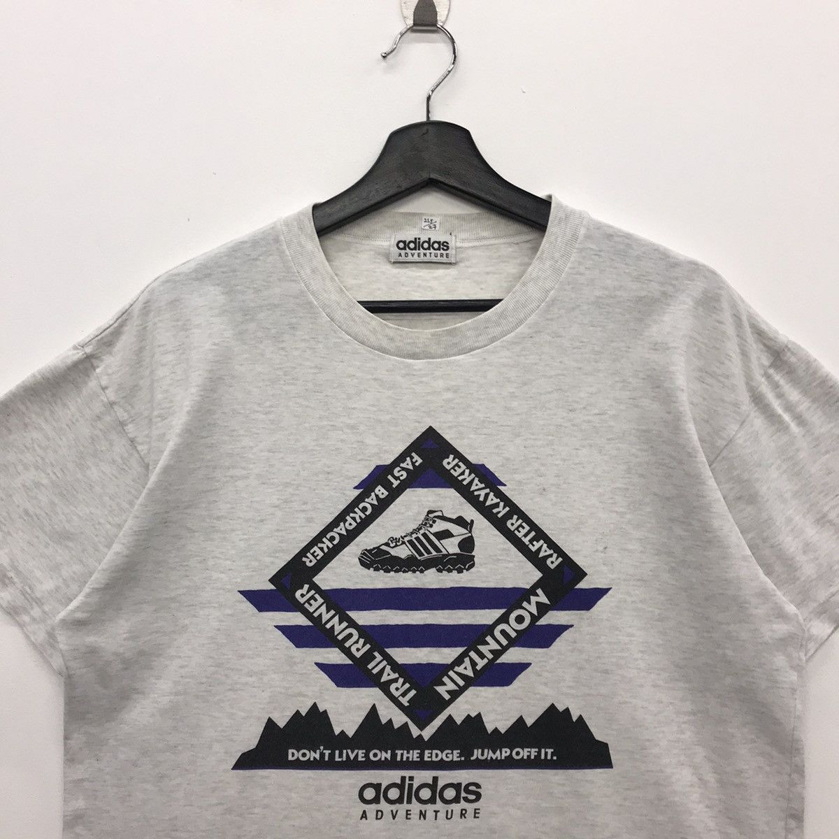Adidas × Vintage *Rare!! Vintage Adidas Advanture Graphic Tee Size US L / EU 52-54 / 3 - 2 Thumbnail
