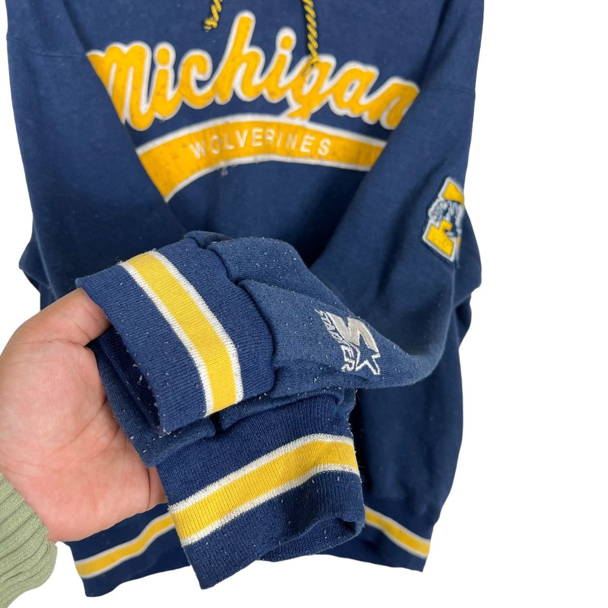 NFL × Vintage 🔥 VINTAGE MICHIGAN WOLVERINES HOODIES BIG LOGO Size US L / EU 52-54 / 3 - 7 Thumbnail