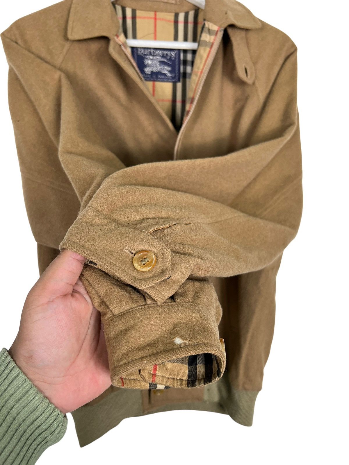 Burberry 🔥 VINTAGE BURBERRYS WOOL ALPACA NOVA CHECK G9 BOMBER JACKET Size US M / EU 48-50 / 2 - 9 Thumbnail