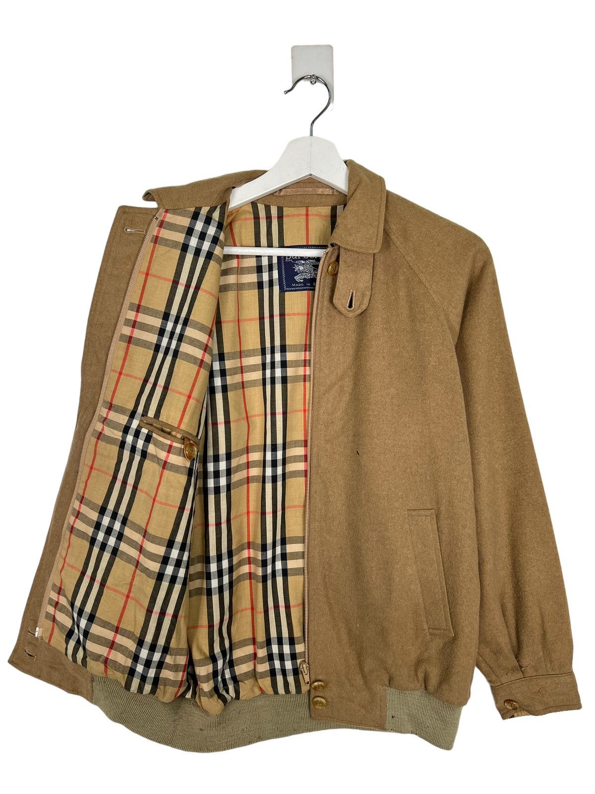 Burberry 🔥 VINTAGE BURBERRYS WOOL ALPACA NOVA CHECK G9 BOMBER JACKET Size US M / EU 48-50 / 2 - 1 Thumbnail